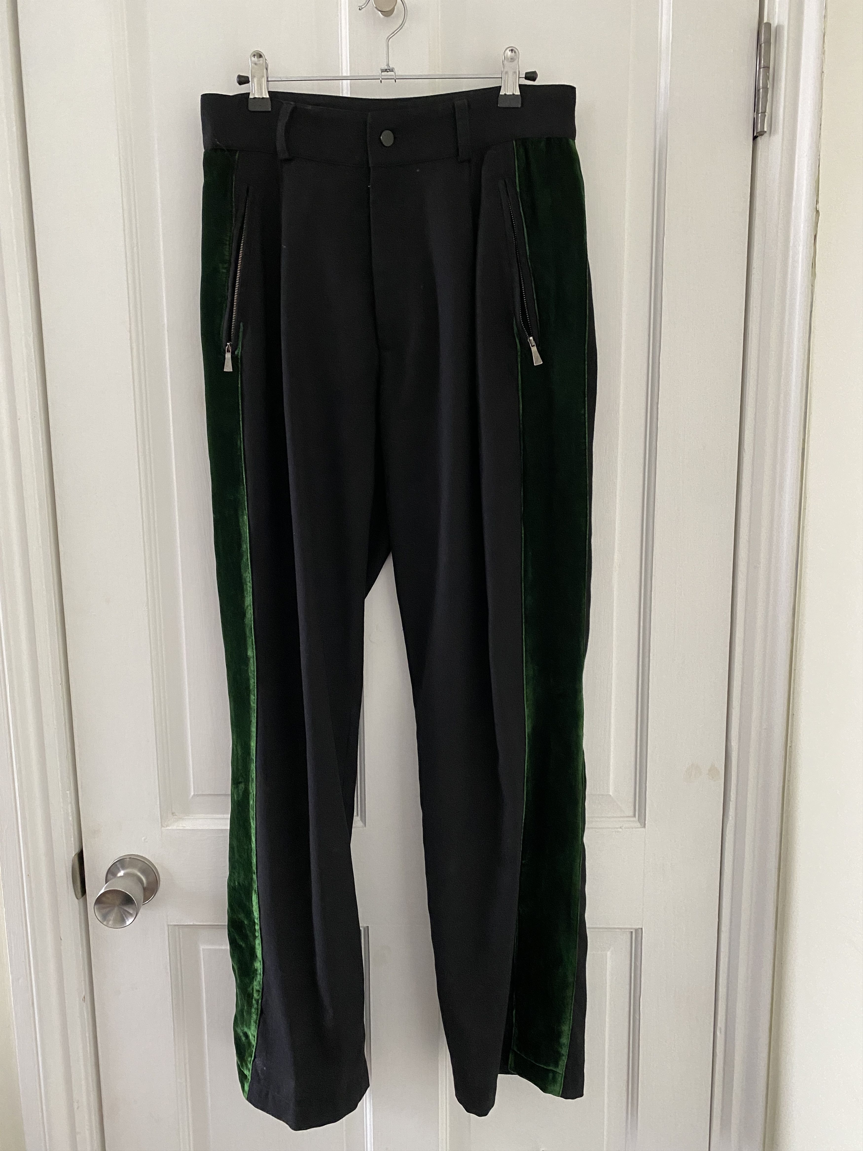 Pyer Moss Pyer Moss Suit Pants with Green Velvet Detail Size US 30 / EU 46 - 1 Thumbnail