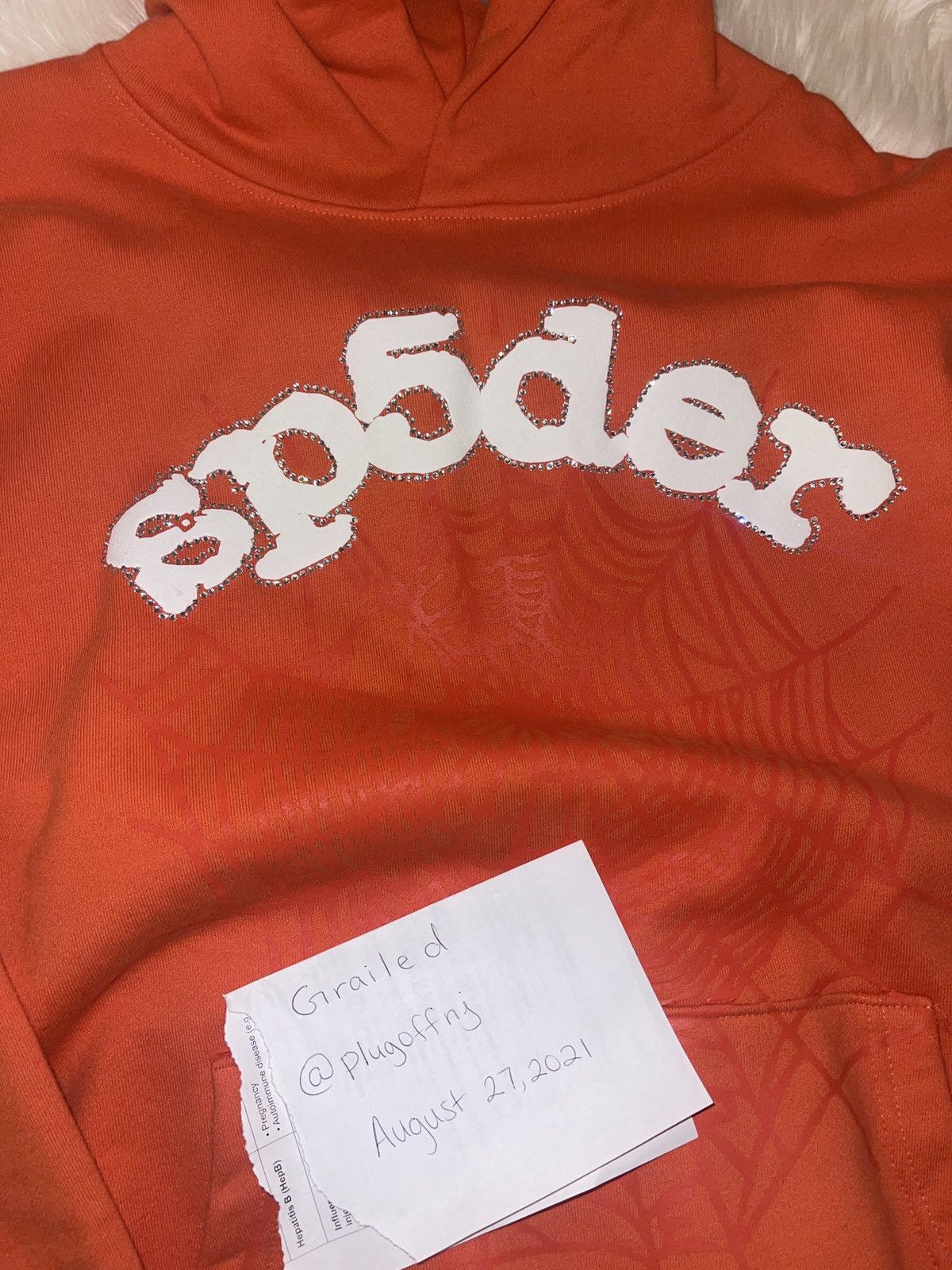 Spider Sp5der Hoodie Size XL Orange Colorway | Grailed