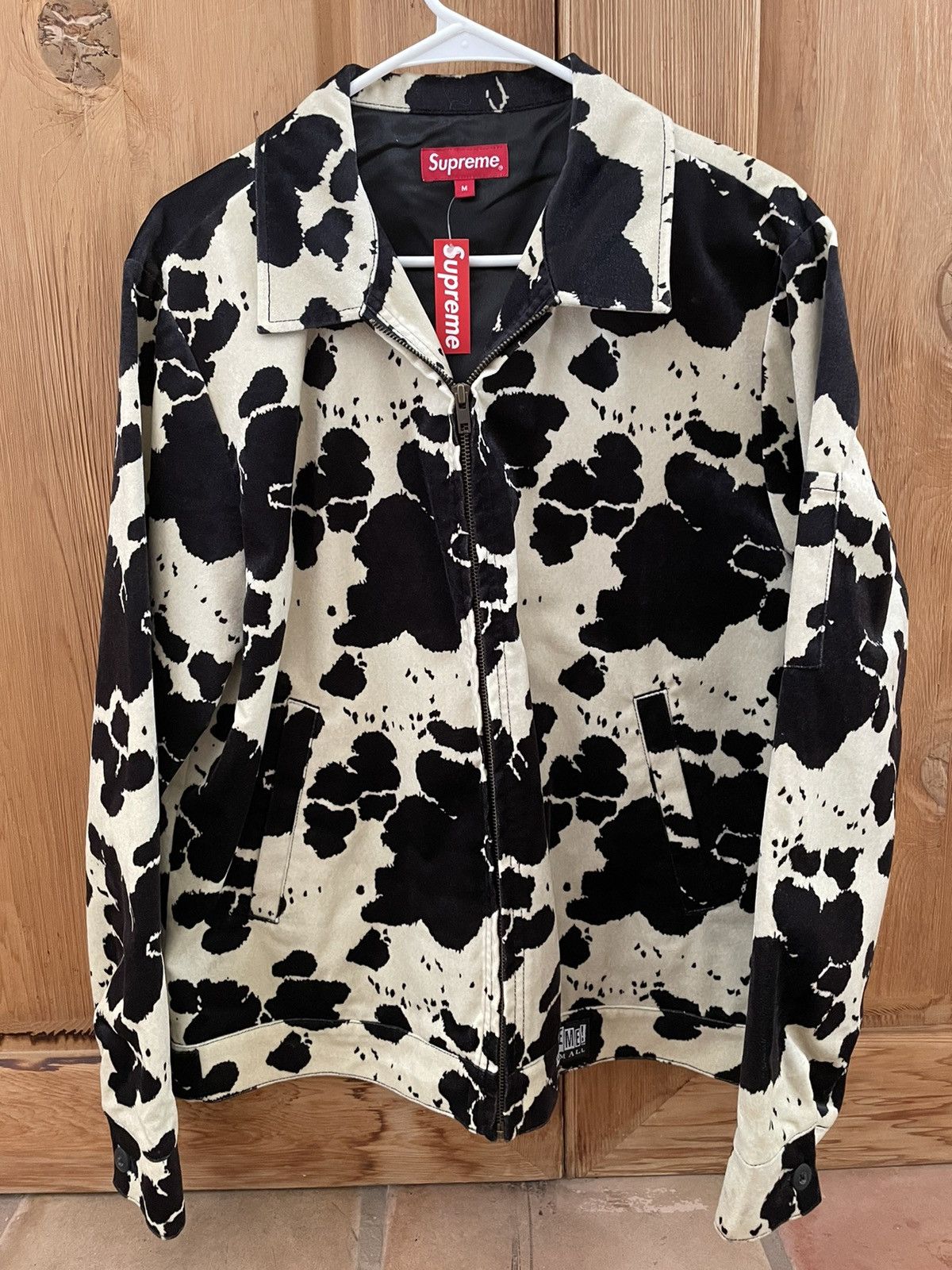 Supreme Velveteen Work Jacket Cow Print | Grailed