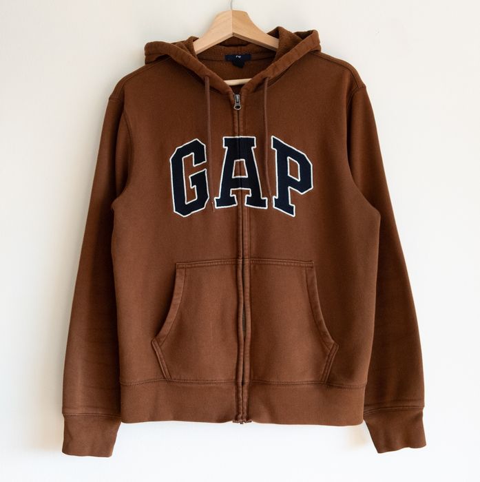 Vintage Vintage Brown Gap Zip Up Hoodie Grailed