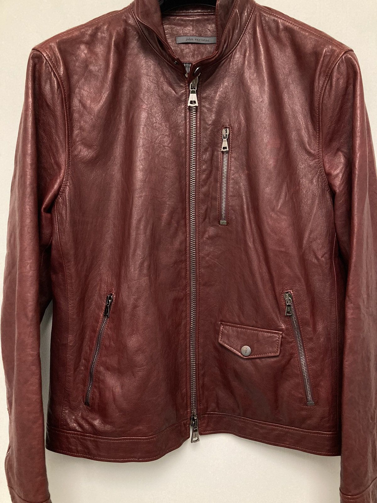 John Varvatos Wire collar leather jacket 54 Size US L / EU 52-54 / 3 - 7 Thumbnail