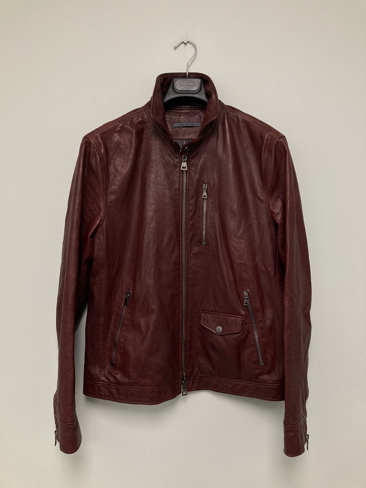 John Varvatos Wire collar leather jacket 54 Size US L / EU 52-54 / 3 - 4 Thumbnail