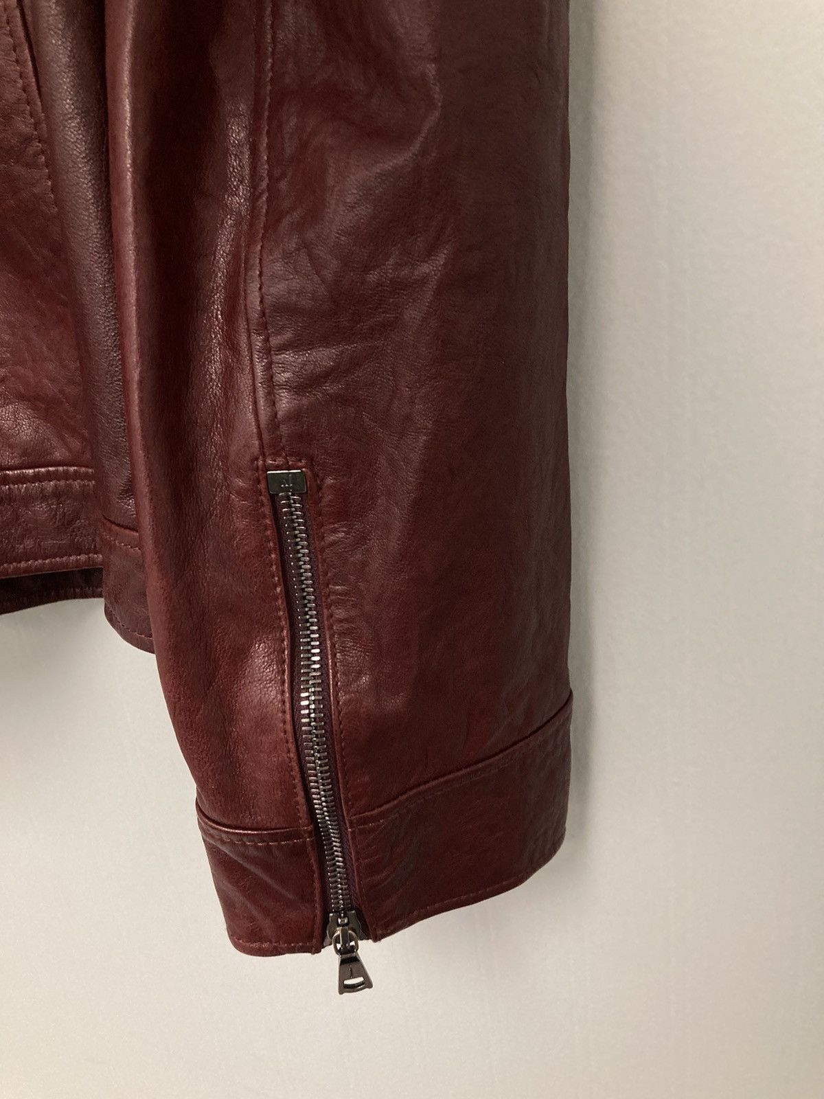 John Varvatos Wire collar leather jacket 54 Size US L / EU 52-54 / 3 - 6 Thumbnail