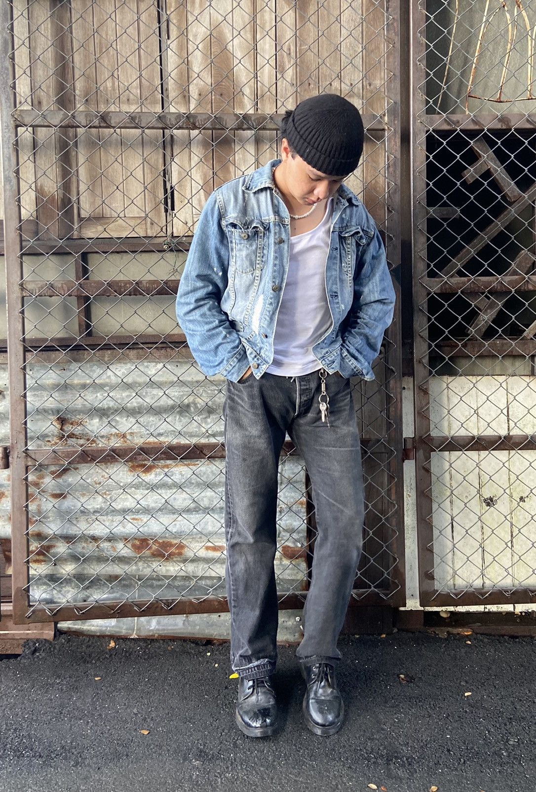 Levi's × Streetwear × Vintage 🦇🩸LEVI'S 501 FADED BLACK