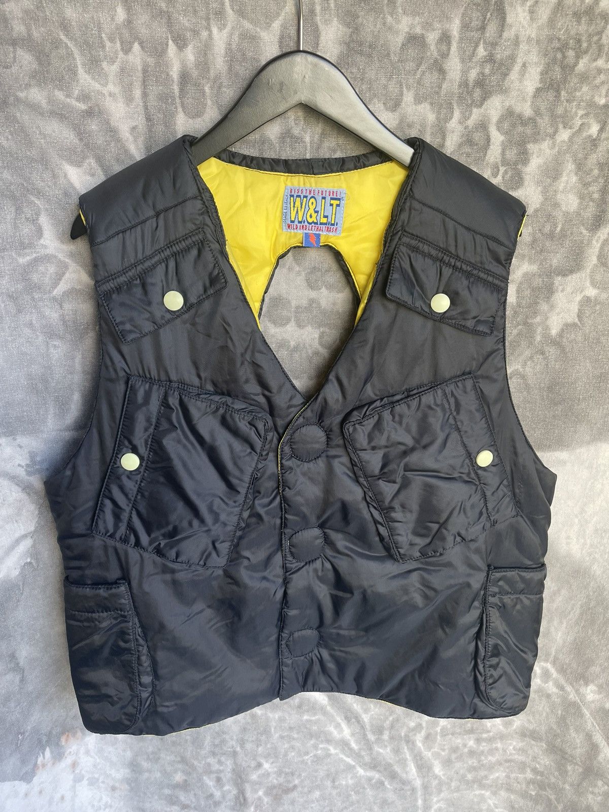Walter Van Beirendonck W&lt archive open back puffer cargo vest Size US L / EU 52-54 / 3 - 1 Thumbnail