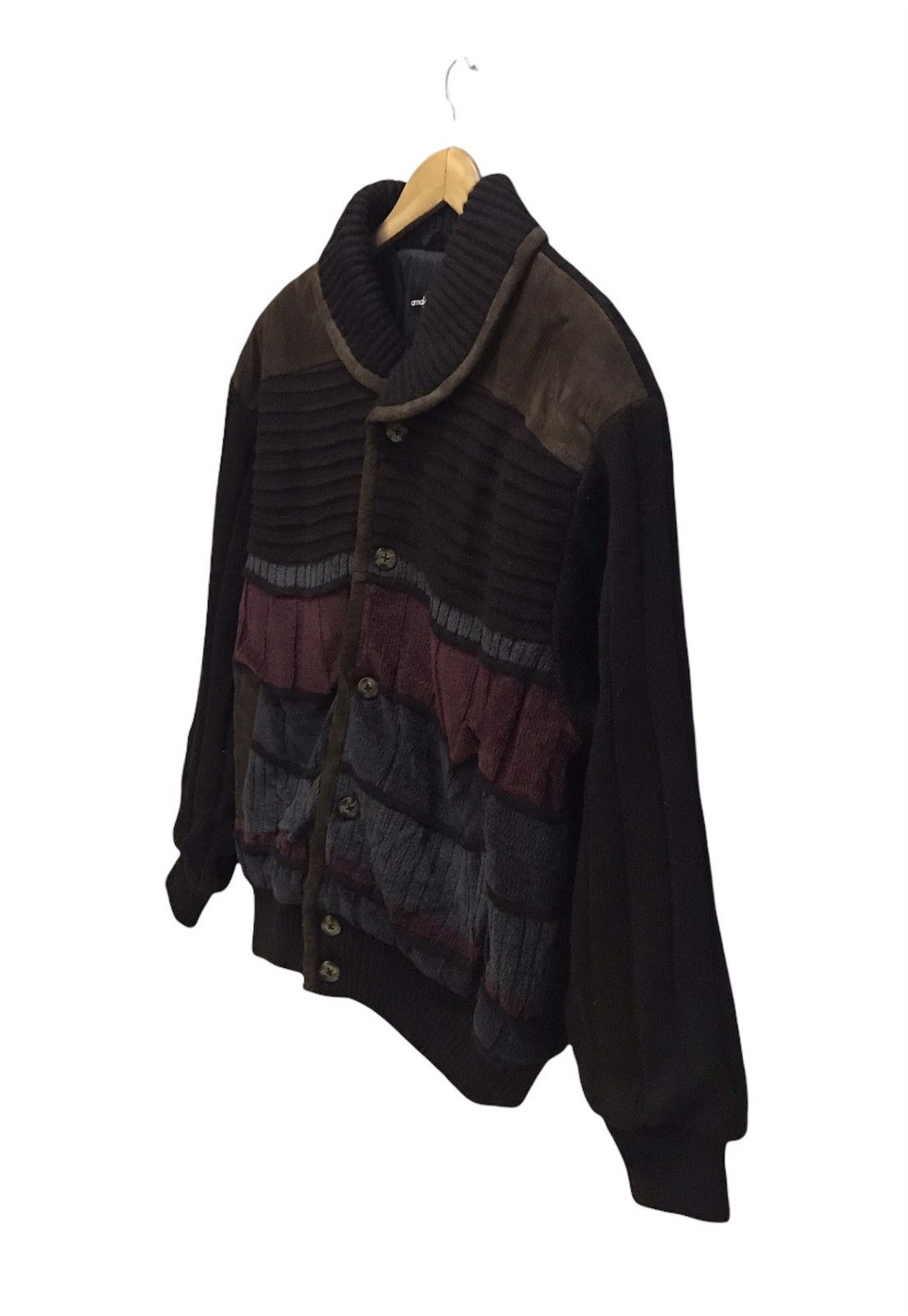 Designer Arnaldo Bassini Knit button up jacket Size US L / EU 52-54 / 3 - 2 Thumbnail