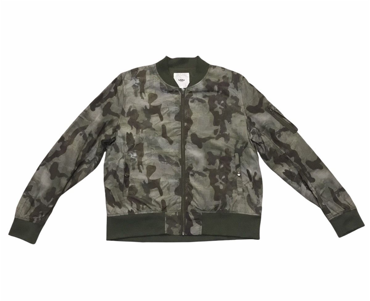 Japanese Brand Gisele homme camo bomber jacket rick owen style Size US L / EU 52-54 / 3 - 5 Thumbnail
