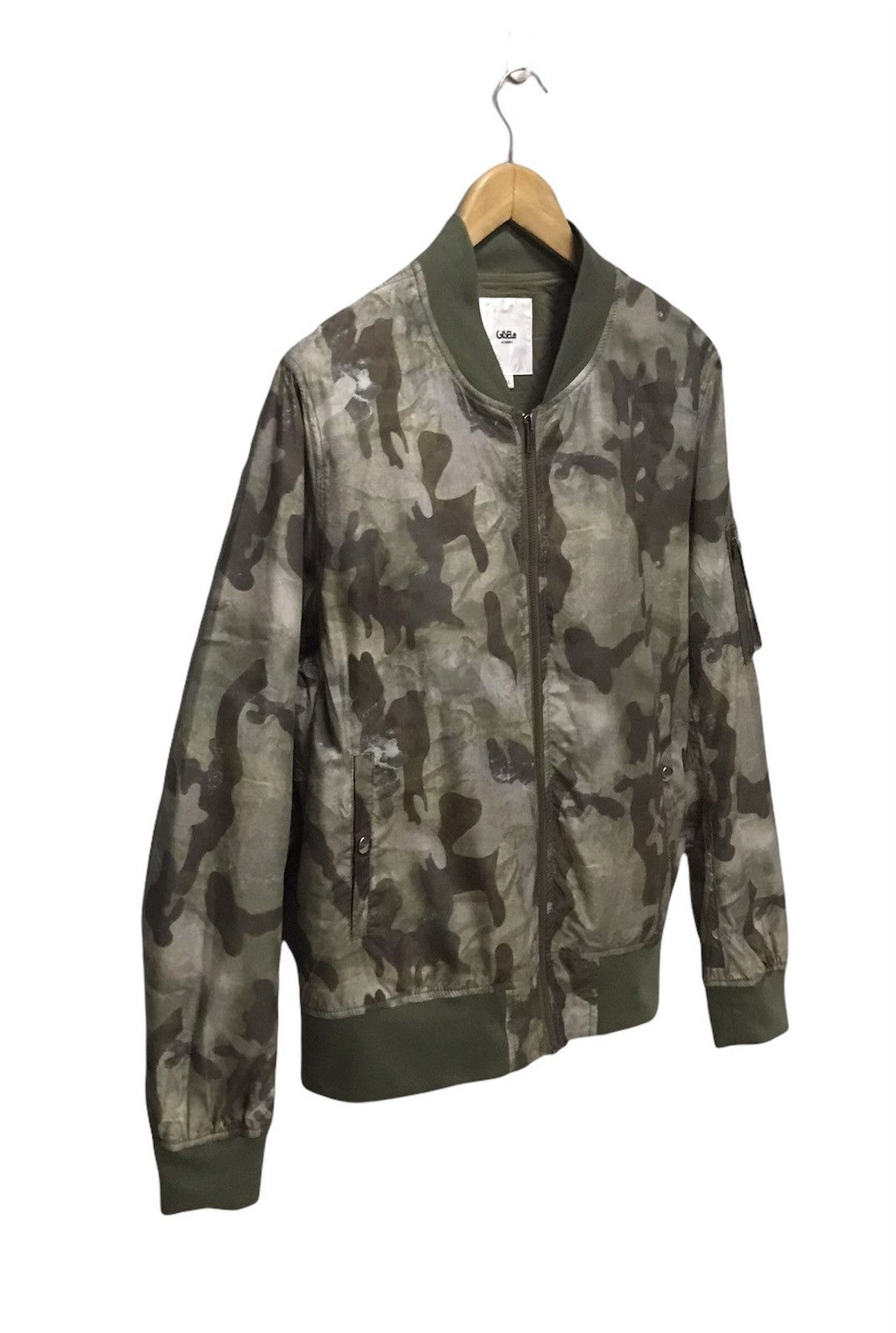 Japanese Brand Gisele homme camo bomber jacket rick owen style Size US L / EU 52-54 / 3 - 3 Thumbnail