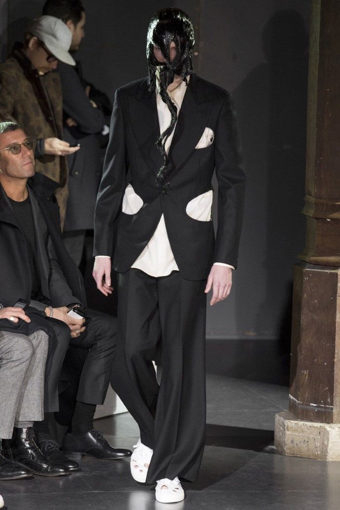 Comme des Garcons Homme Plus Fall/ Winter 2015 holey suit 48/M