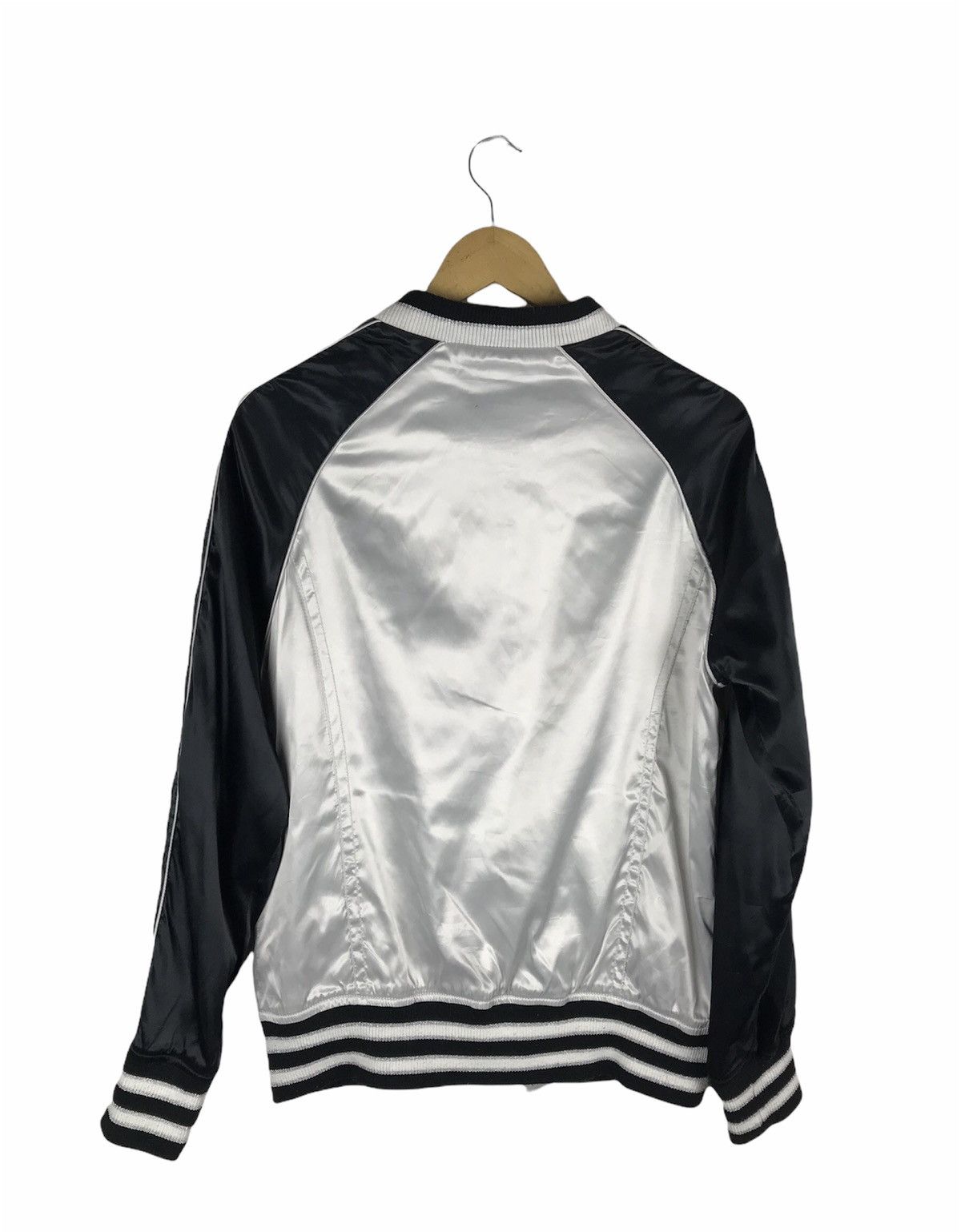 Other Vintage CRUX Britpop Satin Sukajan Bomber Jacket 2000s Black Size US M / EU 48-50 / 2 - 2 Thumbnail