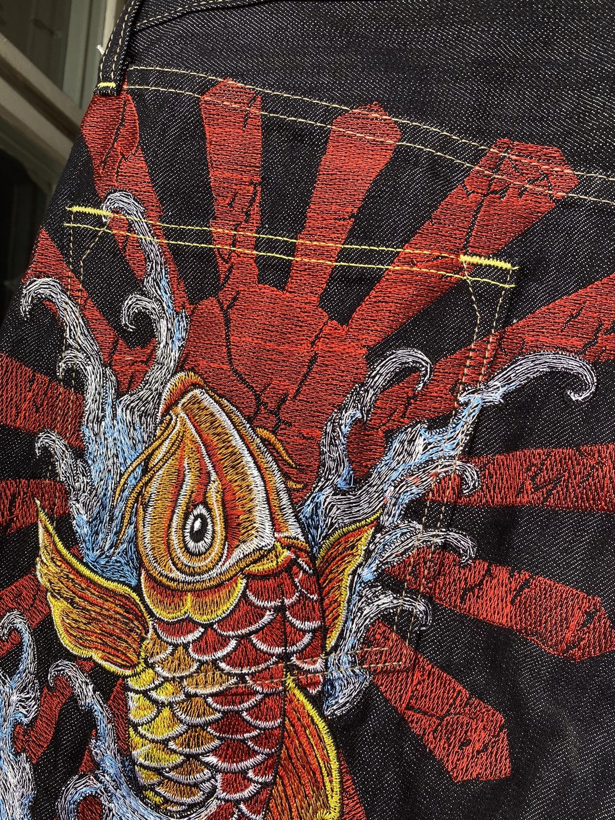 Japanese Brand × Streetwear × Vintage Vintage Sugoi Jeans shorts Japan Tattoo Evisu style Size US 36 / EU 52 - 6 Thumbnail