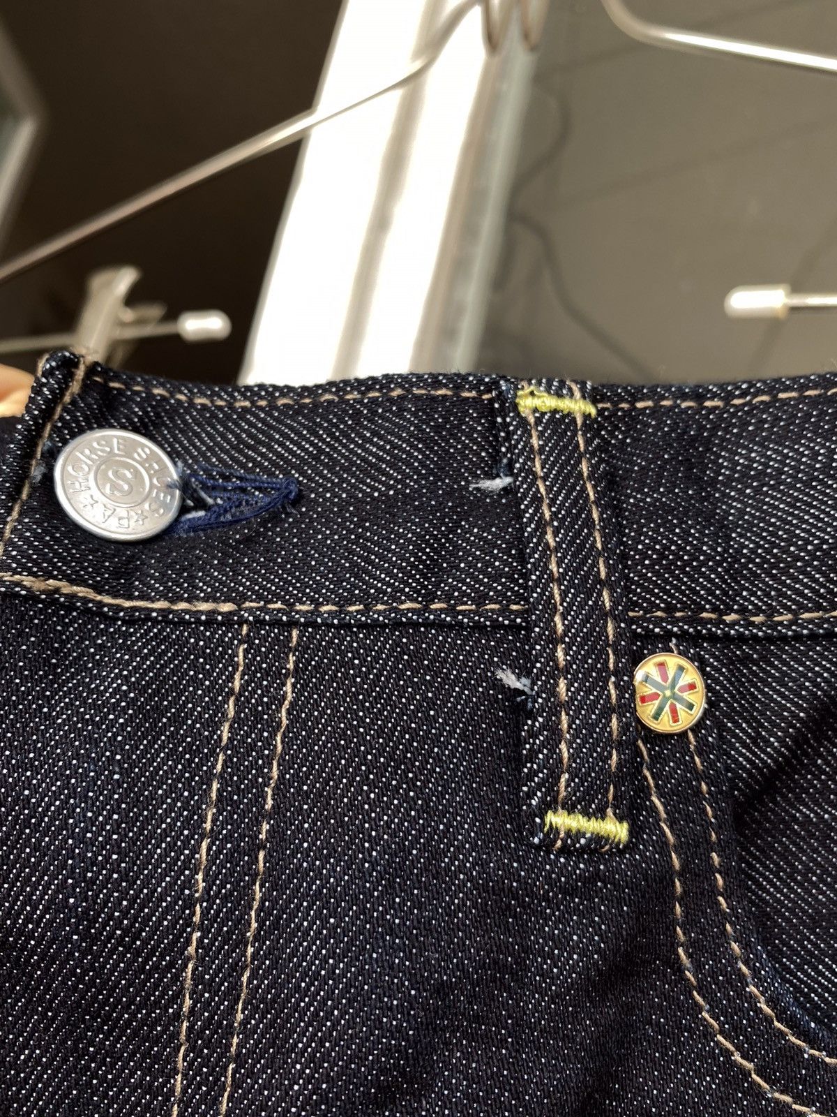 Japanese Brand × Streetwear × Vintage Vintage Sugoi Jeans shorts Japan Tattoo Evisu style Size US 36 / EU 52 - 8 Thumbnail