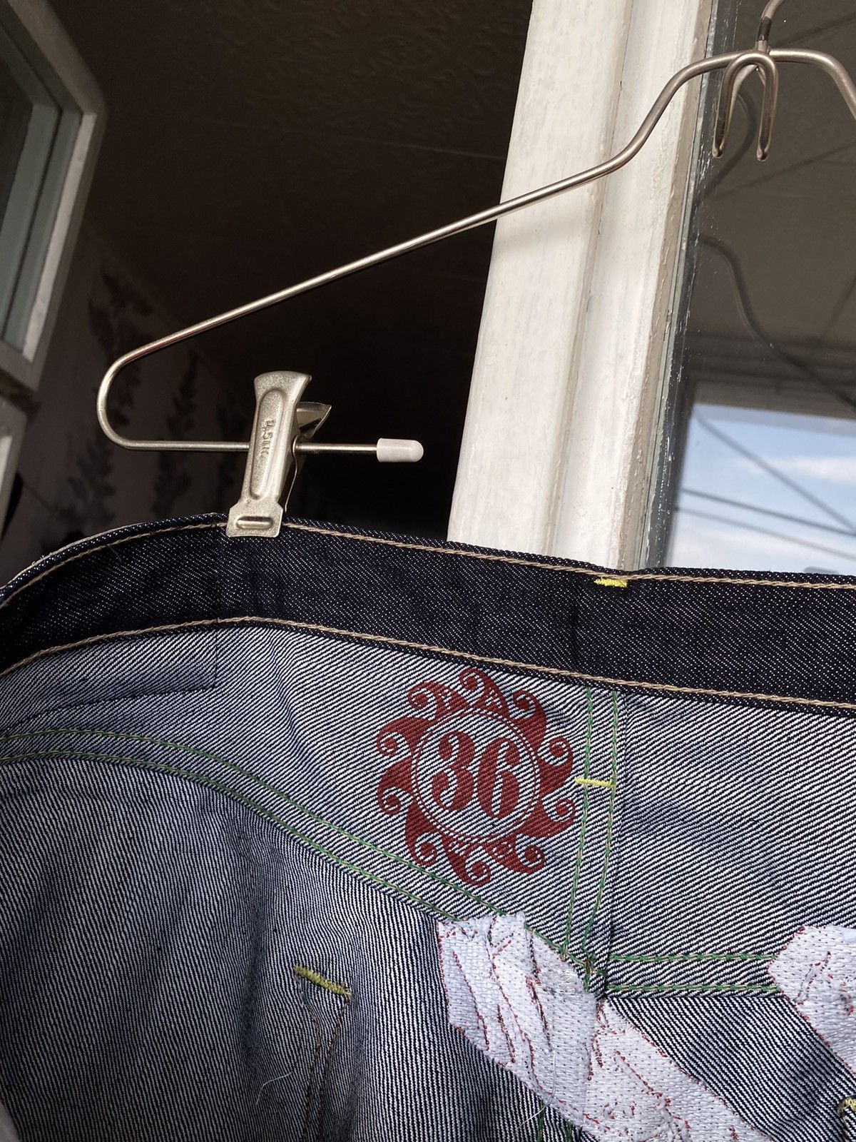 Japanese Brand × Streetwear × Vintage Vintage Sugoi Jeans shorts Japan Tattoo Evisu style Size US 36 / EU 52 - 9 Thumbnail