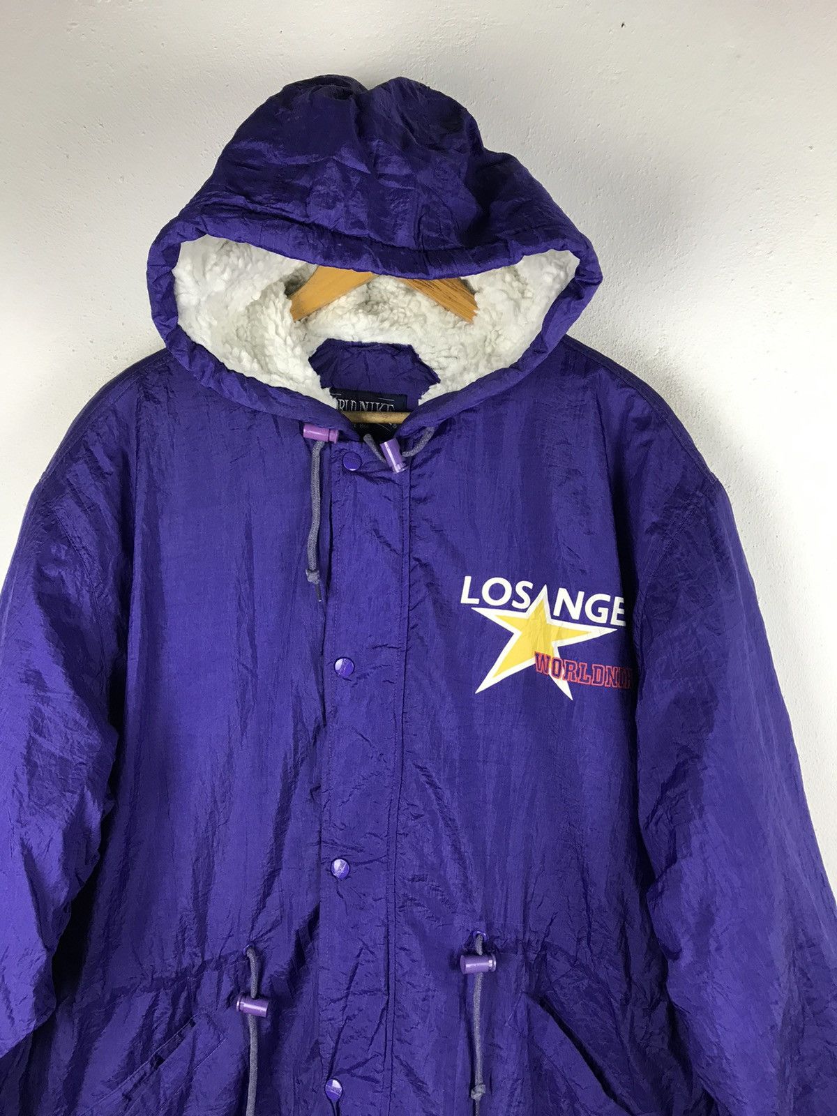 Vintage WORLD NIKE LOS ANGELS LONG JACKET VINTAGE Size US L / EU 52-54 / 3 - 6 Thumbnail