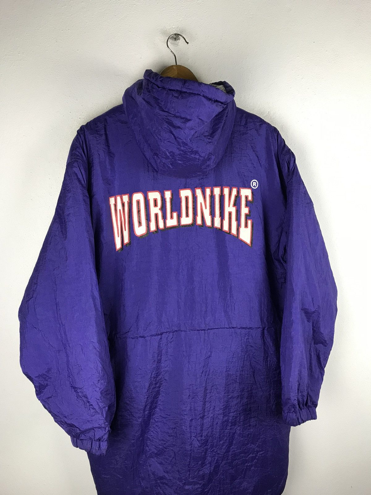 Vintage WORLD NIKE LOS ANGELS LONG JACKET VINTAGE Size US L / EU 52-54 / 3 - 3 Thumbnail