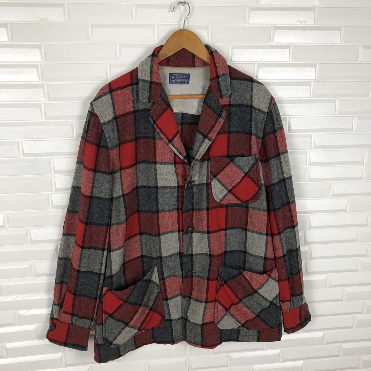 Pendleton × Vintage PENDLETON WOOLEN MILLS FLANNEL LIGHT JACKET Size US M / EU 48-50 / 2 - 4 Thumbnail