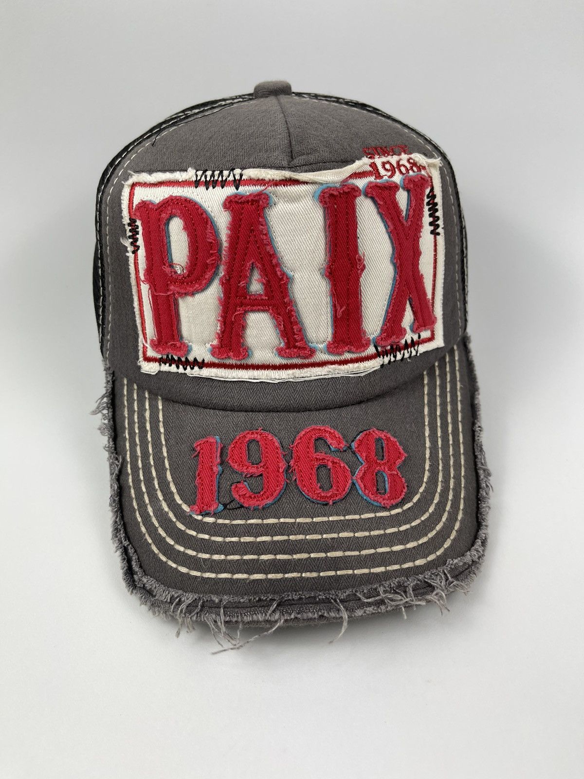 14th Addiction Paix 1968 Distressed Trucker Hat Size ONE SIZE - 1 Thumbnail