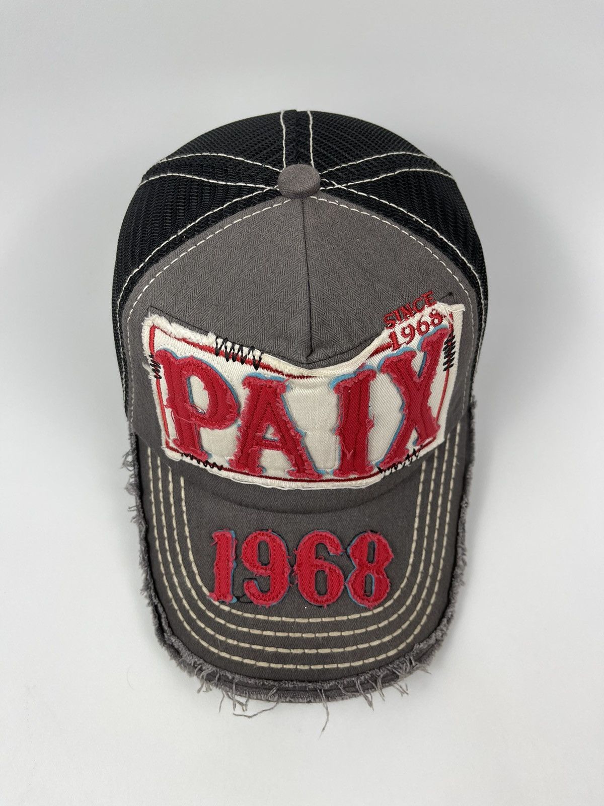 14th Addiction Paix 1968 Distressed Trucker Hat Size ONE SIZE - 5 Thumbnail