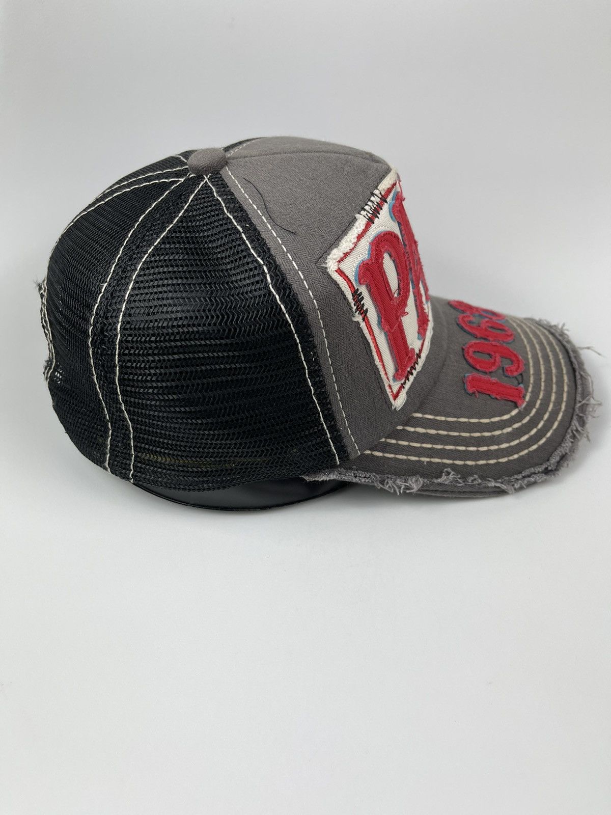 14th Addiction Paix 1968 Distressed Trucker Hat Size ONE SIZE - 3 Thumbnail