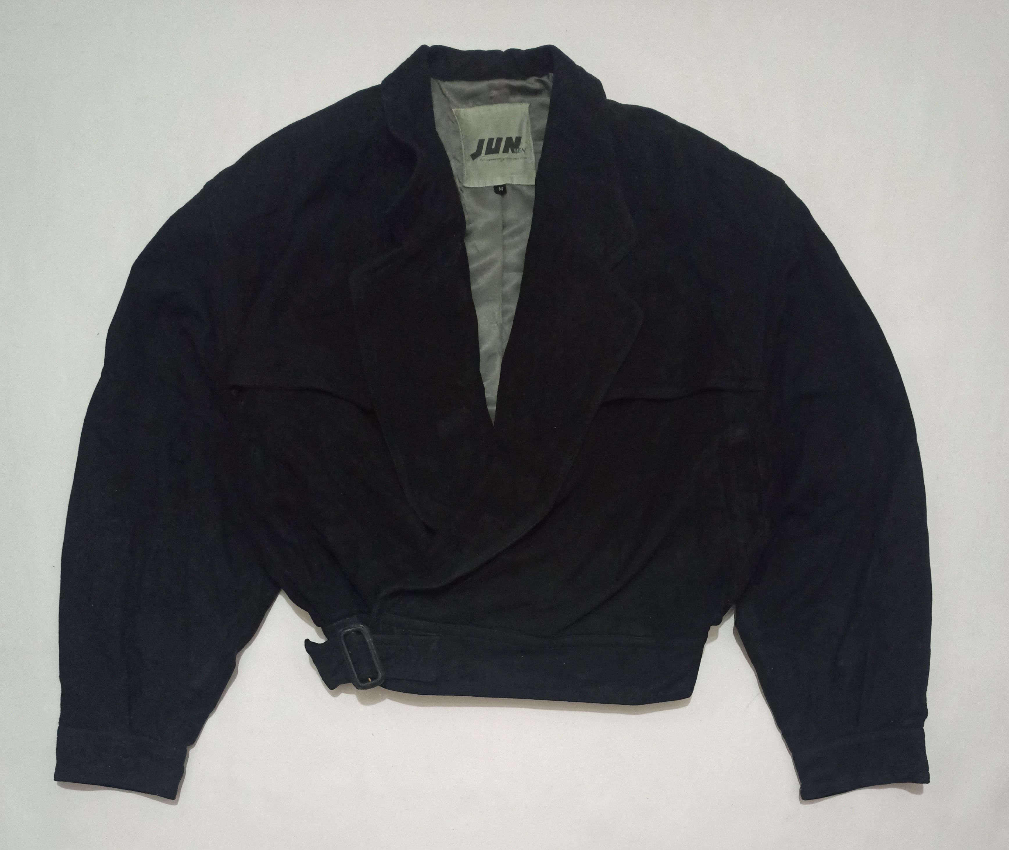 Vintage Vintage JUN MEN Japanese Brand Black Suede Leather Jacket | Grailed