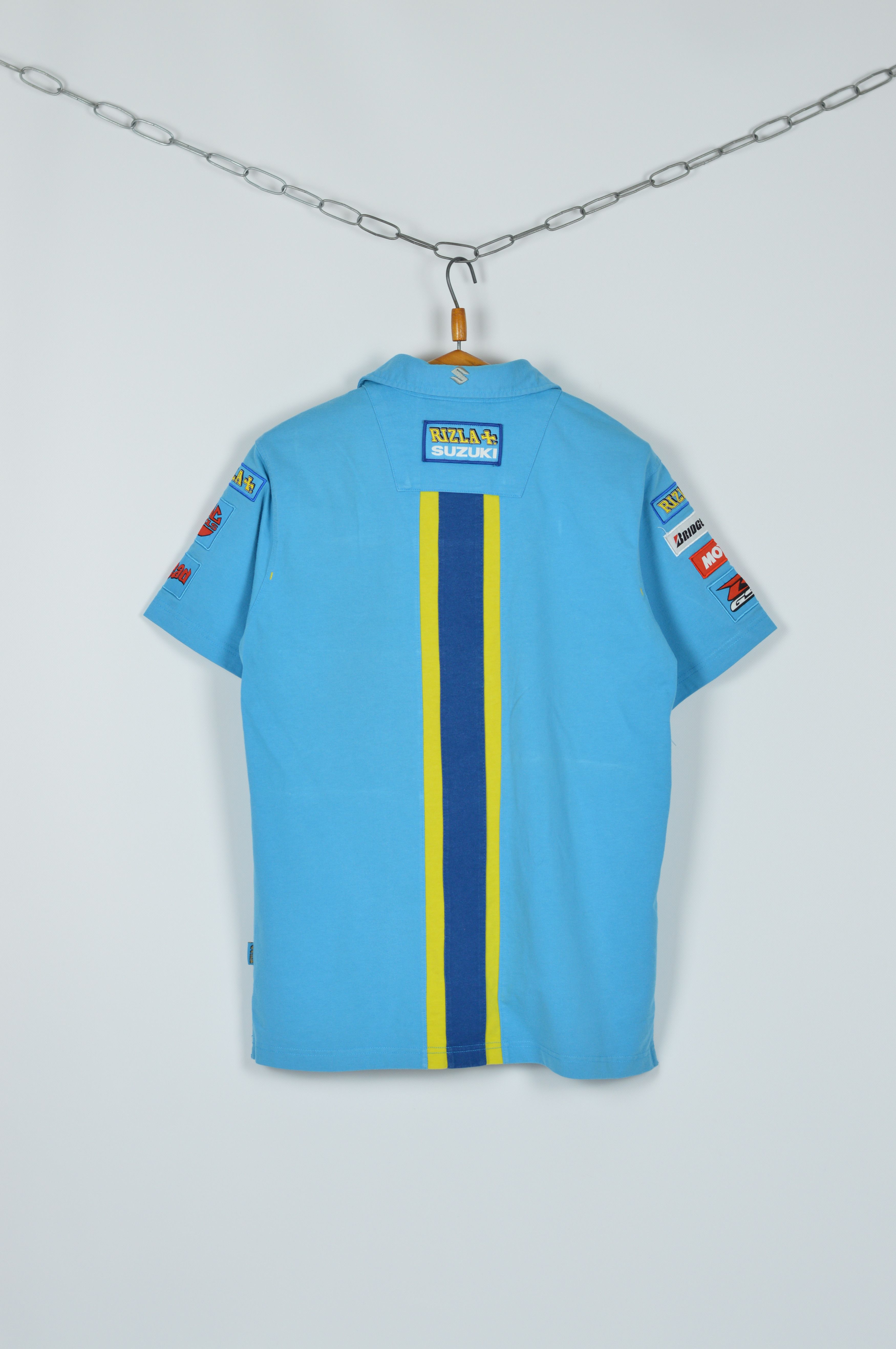 Japanese Brand Vintage Rizla Suzuki Racing Polo Shirt Size US M / EU 48-50 / 2 - 5 Thumbnail
