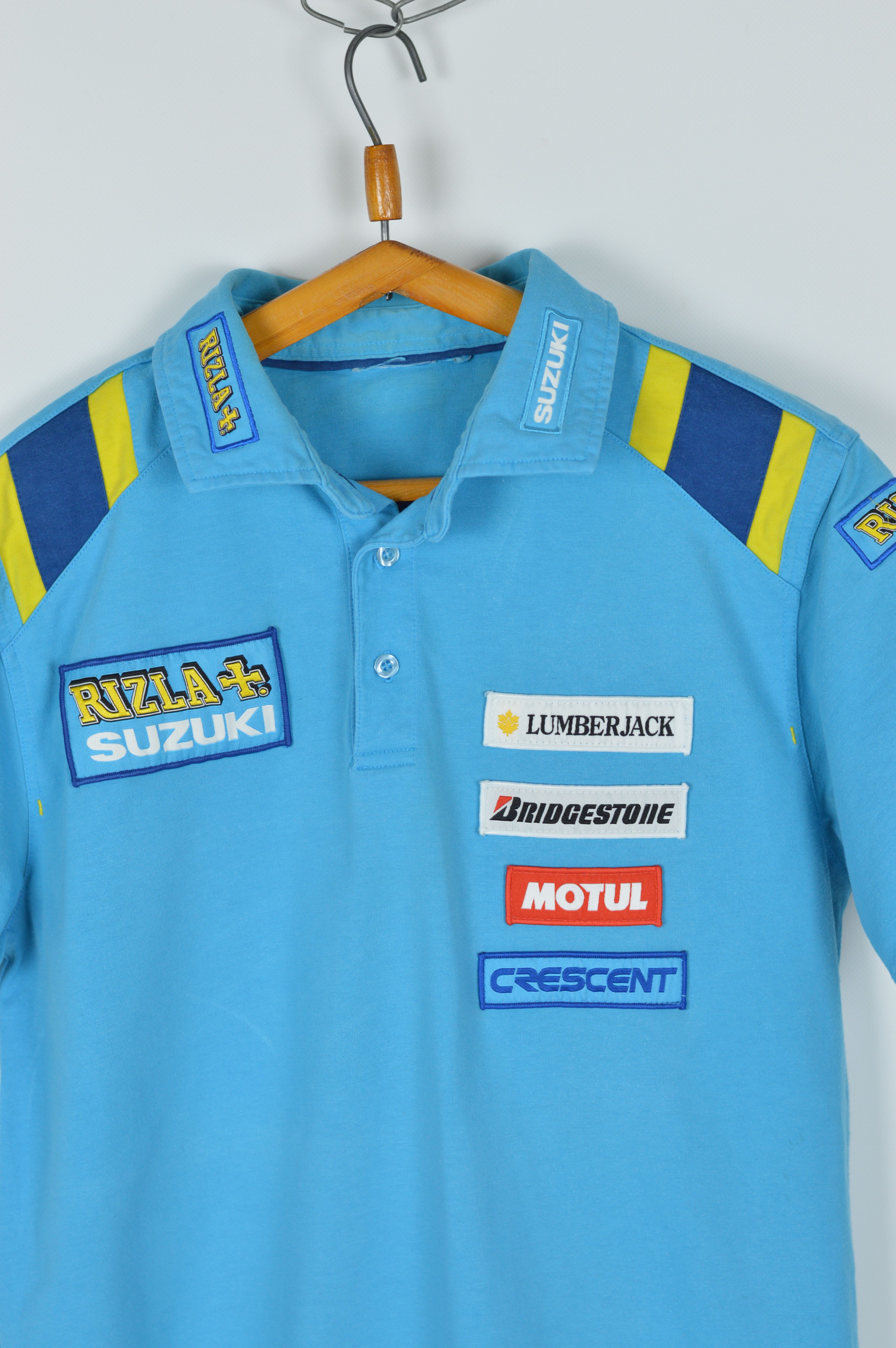 Japanese Brand Vintage Rizla Suzuki Racing Polo Shirt Size US M / EU 48-50 / 2 - 2 Thumbnail