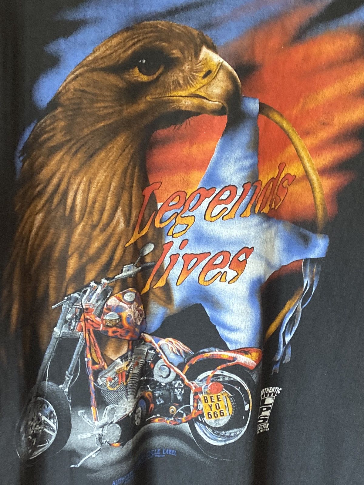 Harley Davidson × Vintage Vintage 90s Eagle Tee Size US XL / EU 56 / 4 - 2 Thumbnail