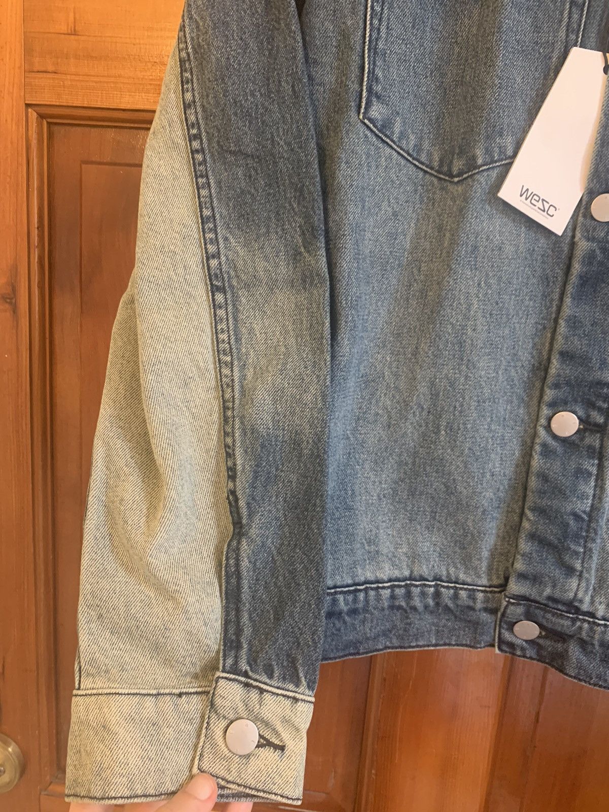 WeSC *RARE* New WeSc Two-Tone Heavyweight Denim Jacket - XL Size US XL / EU 56 / 4 - 4 Thumbnail
