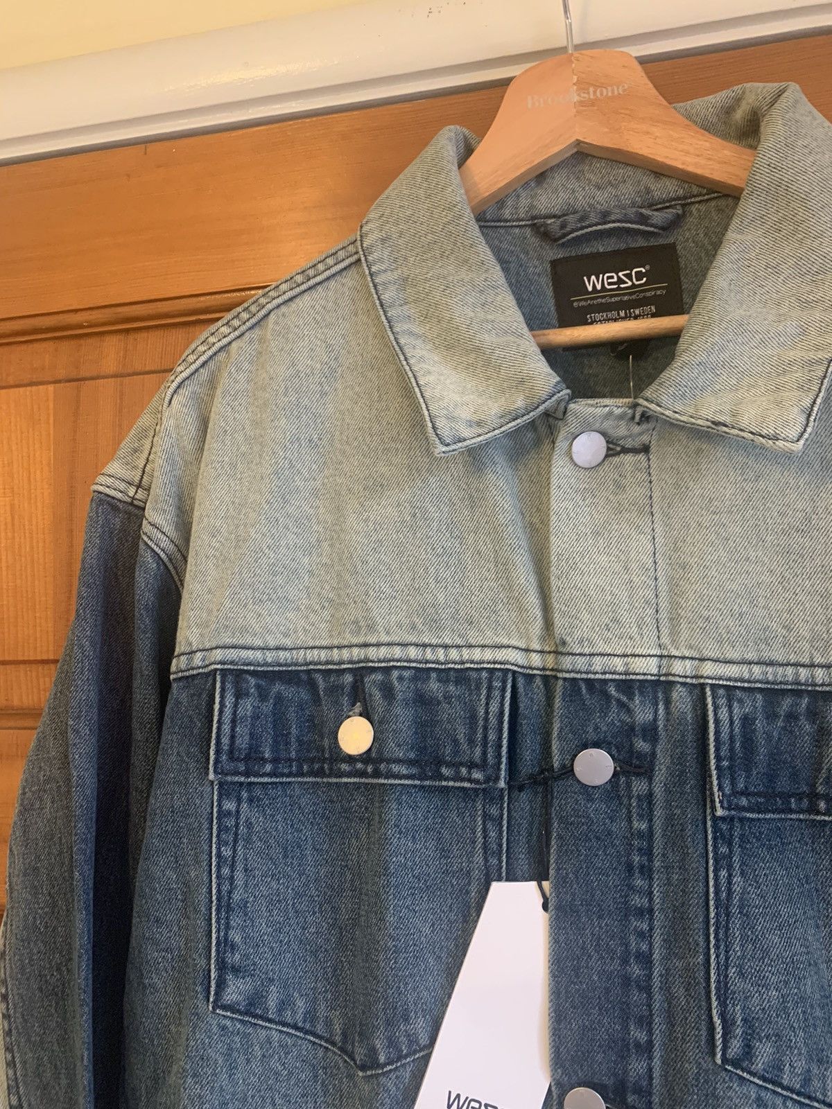 WeSC *RARE* New WeSc Two-Tone Heavyweight Denim Jacket - XL Size US XL / EU 56 / 4 - 3 Thumbnail