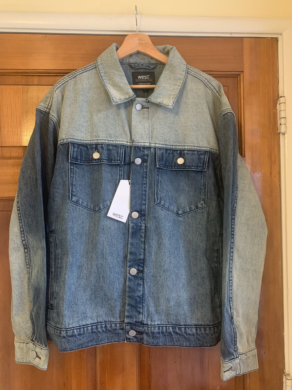 WeSC *RARE* New WeSc Two-Tone Heavyweight Denim Jacket - XL Size US XL / EU 56 / 4 - 1 Thumbnail