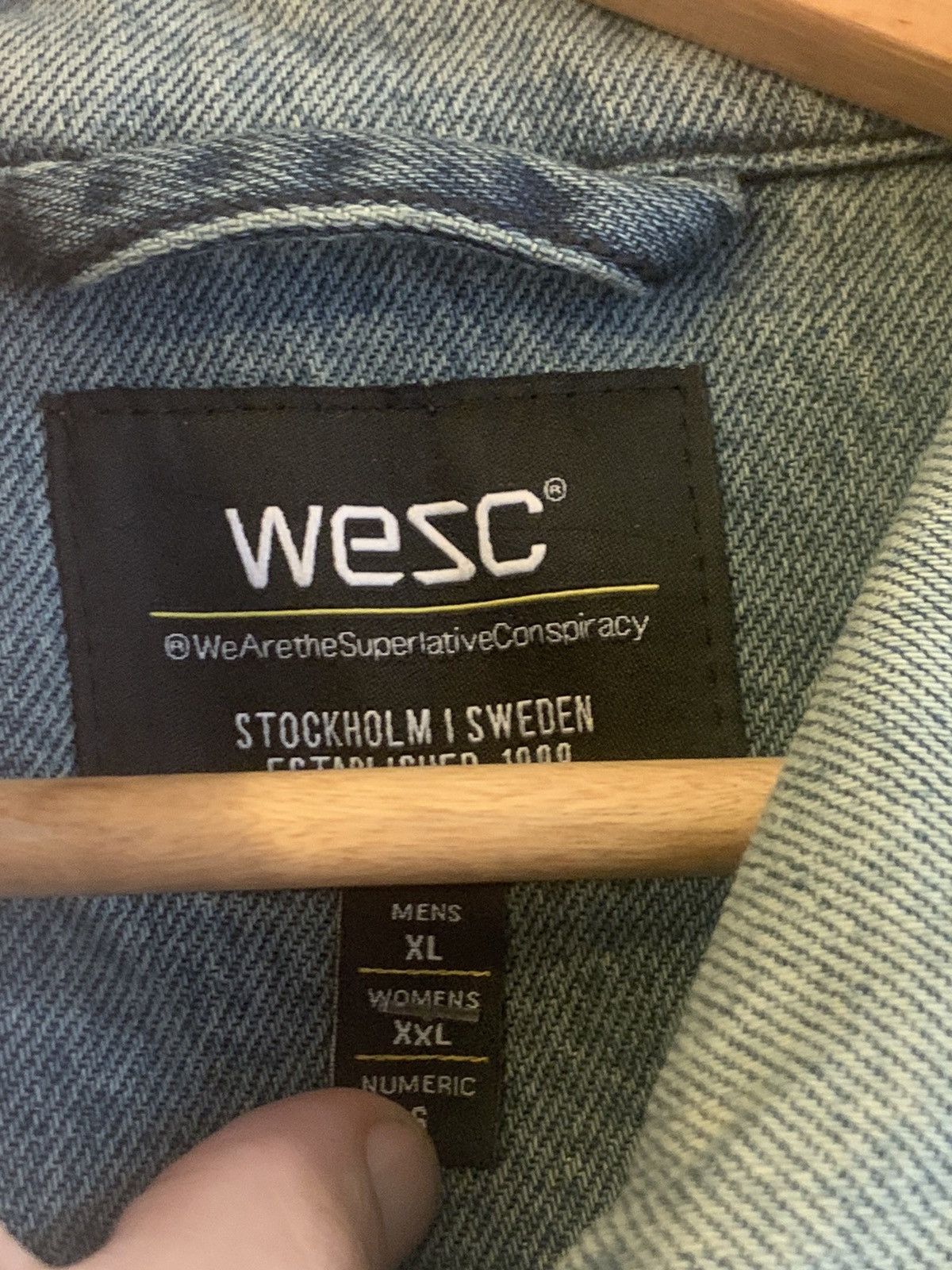 WeSC *RARE* New WeSc Two-Tone Heavyweight Denim Jacket - XL Size US XL / EU 56 / 4 - 5 Thumbnail