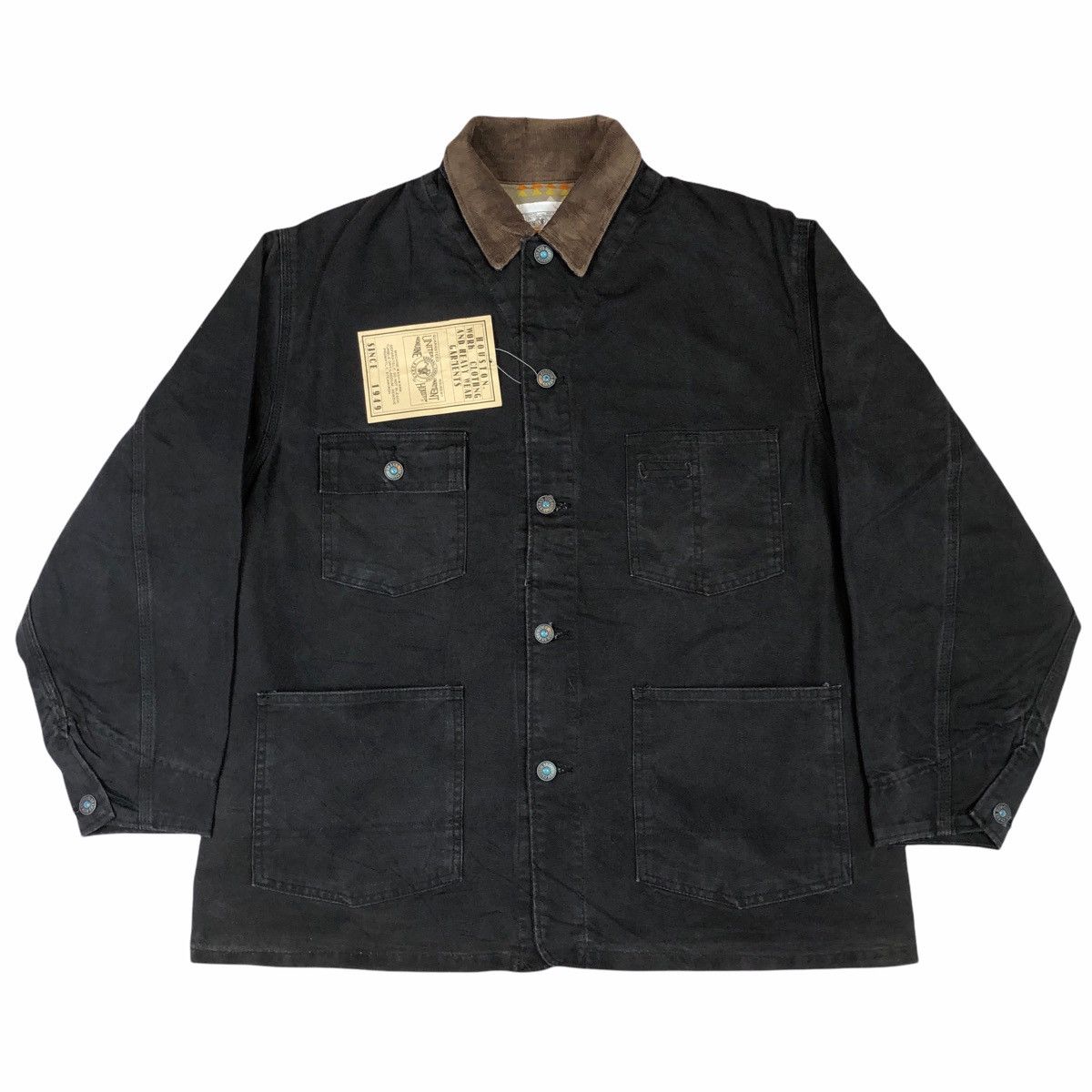 Japanese Brand × Vintage Vintage Houston Denim Chore Coat Work Jacket With Tag Size US M / EU 48-50 / 2 - 2 Thumbnail