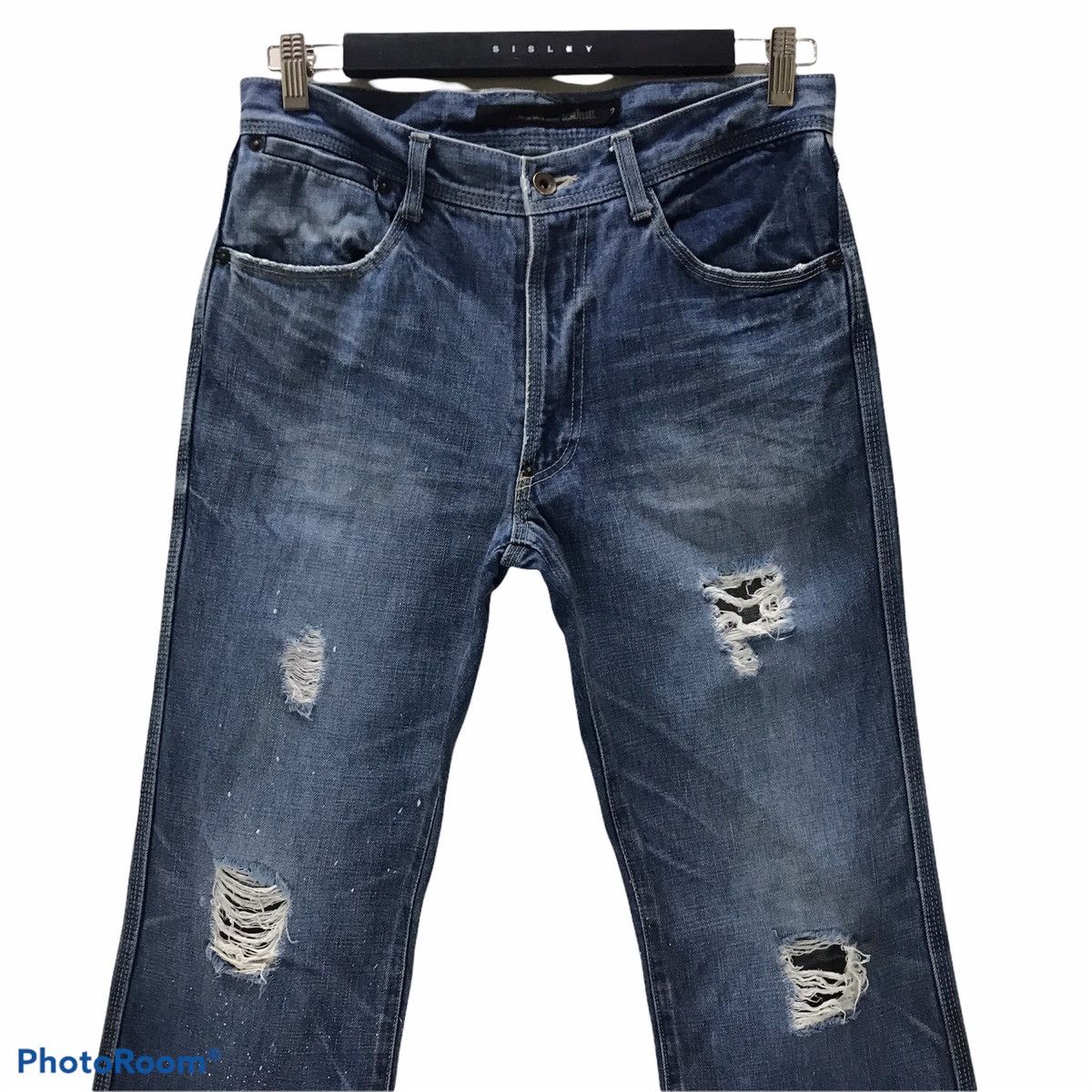 Le Grande Bleu (L.G.B.) Schlussel Denim Flare Jeans Distressed Size US 30 / EU 46 - 3 Thumbnail