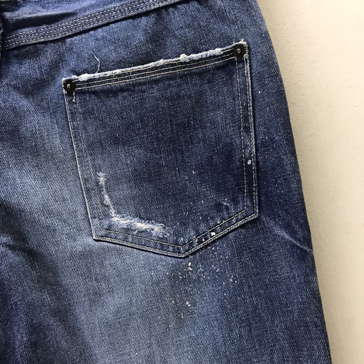 Le Grande Bleu (L.G.B.) Schlussel Denim Flare Jeans Distressed Size US 30 / EU 46 - 11 Thumbnail