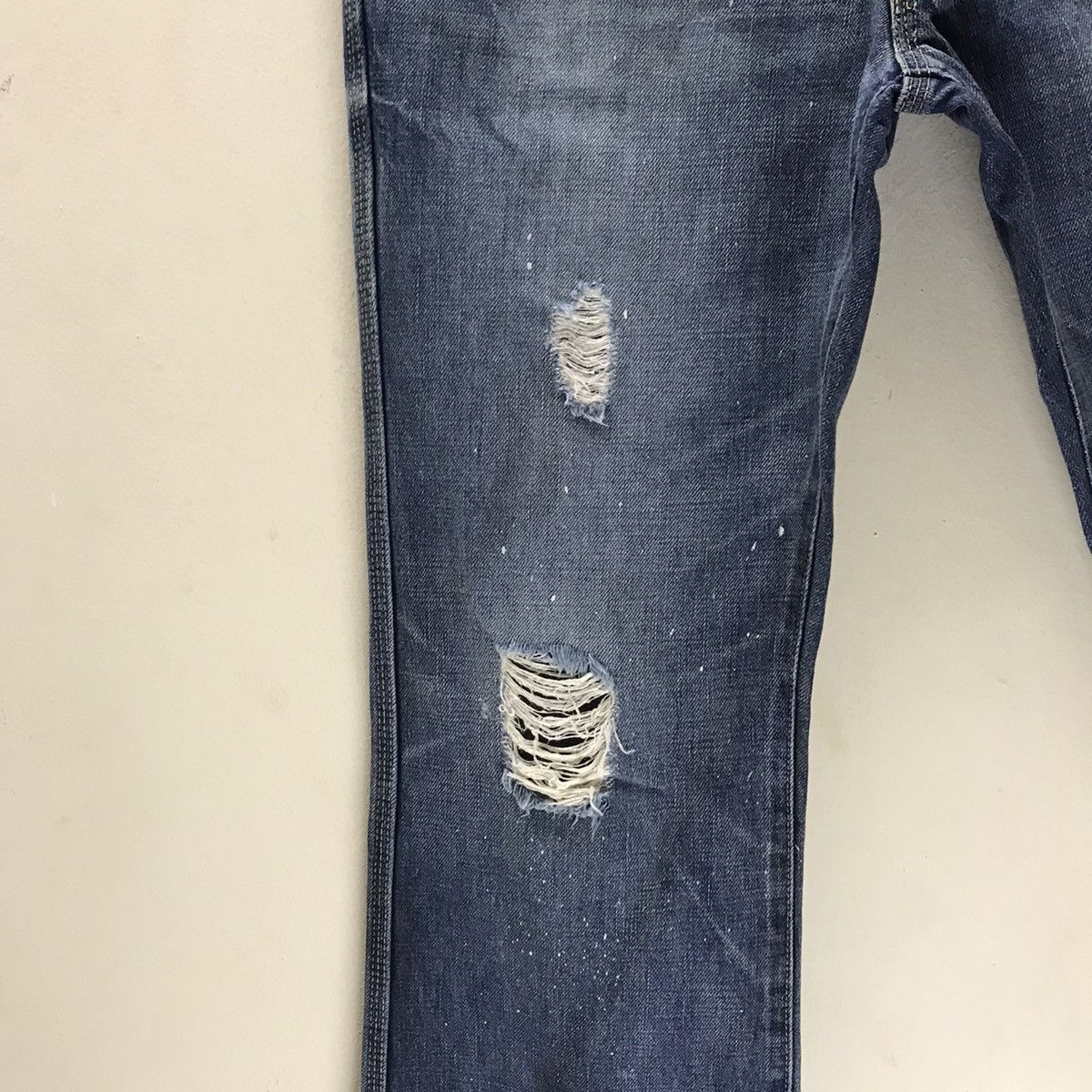 Le Grande Bleu (L.G.B.) Schlussel Denim Flare Jeans Distressed Size US 30 / EU 46 - 6 Thumbnail