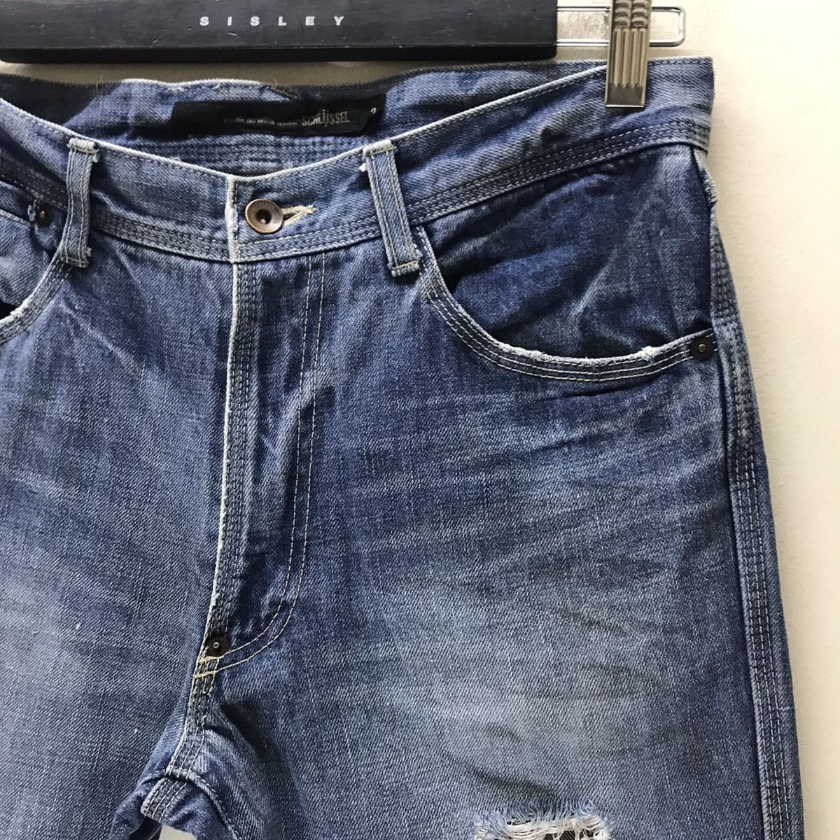 Le Grande Bleu (L.G.B.) Schlussel Denim Flare Jeans Distressed Size US 30 / EU 46 - 5 Thumbnail