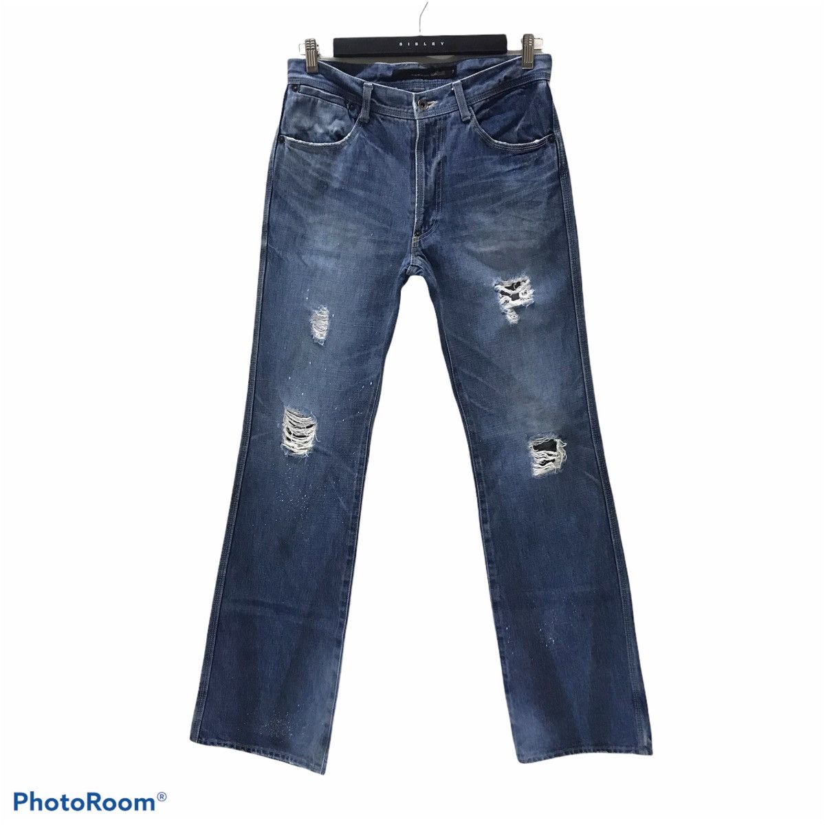 Le Grande Bleu (L.G.B.) Schlussel Denim Flare Jeans Distressed Size US 30 / EU 46 - 1 Thumbnail