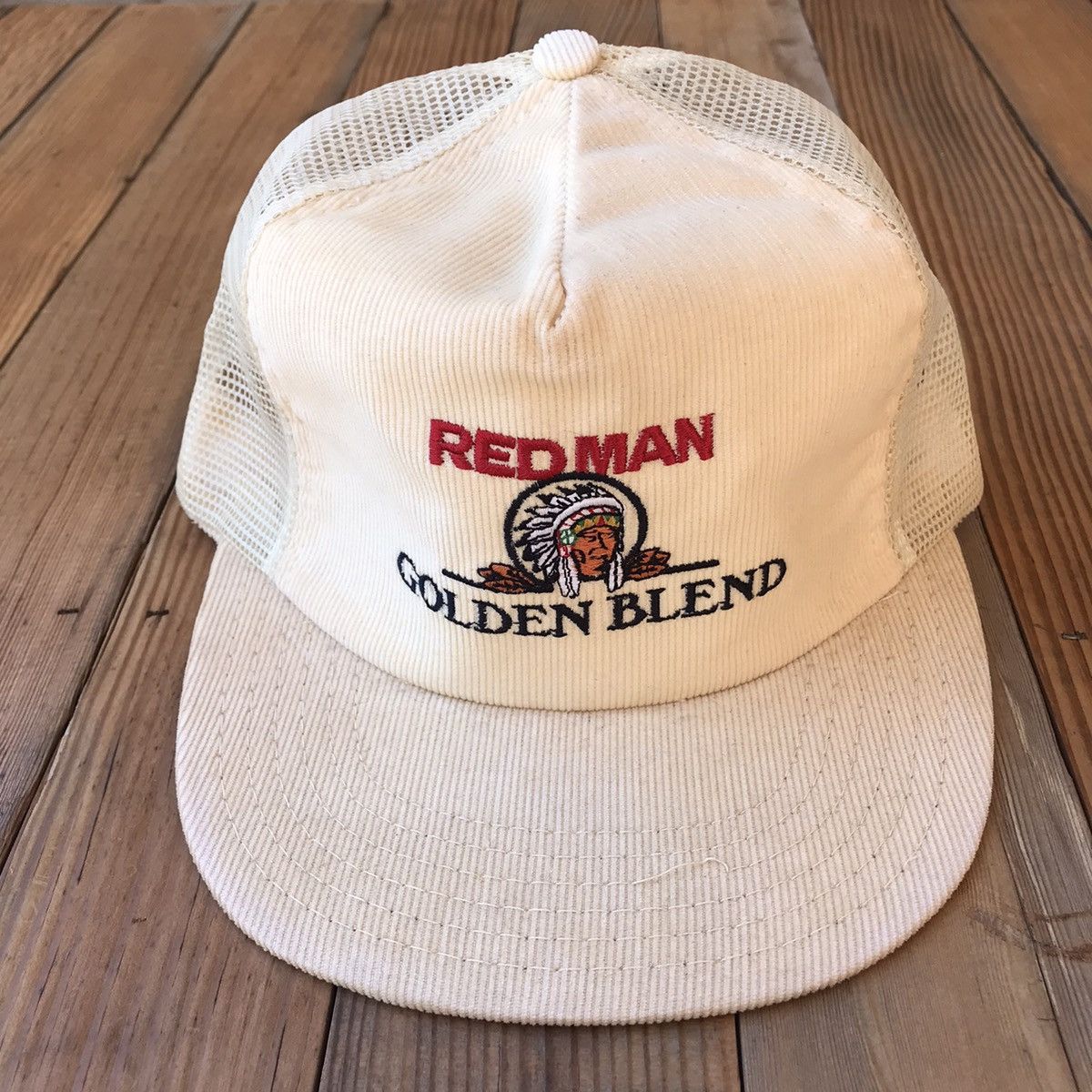 Vintage VTG RedMan Golden Blend Corduroy/Mesh snap back trucker hat