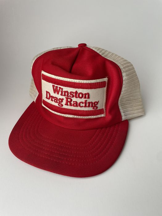 Vintage Vintage 1970s Red / Cream Drag Racing Trucker Hat | Grailed