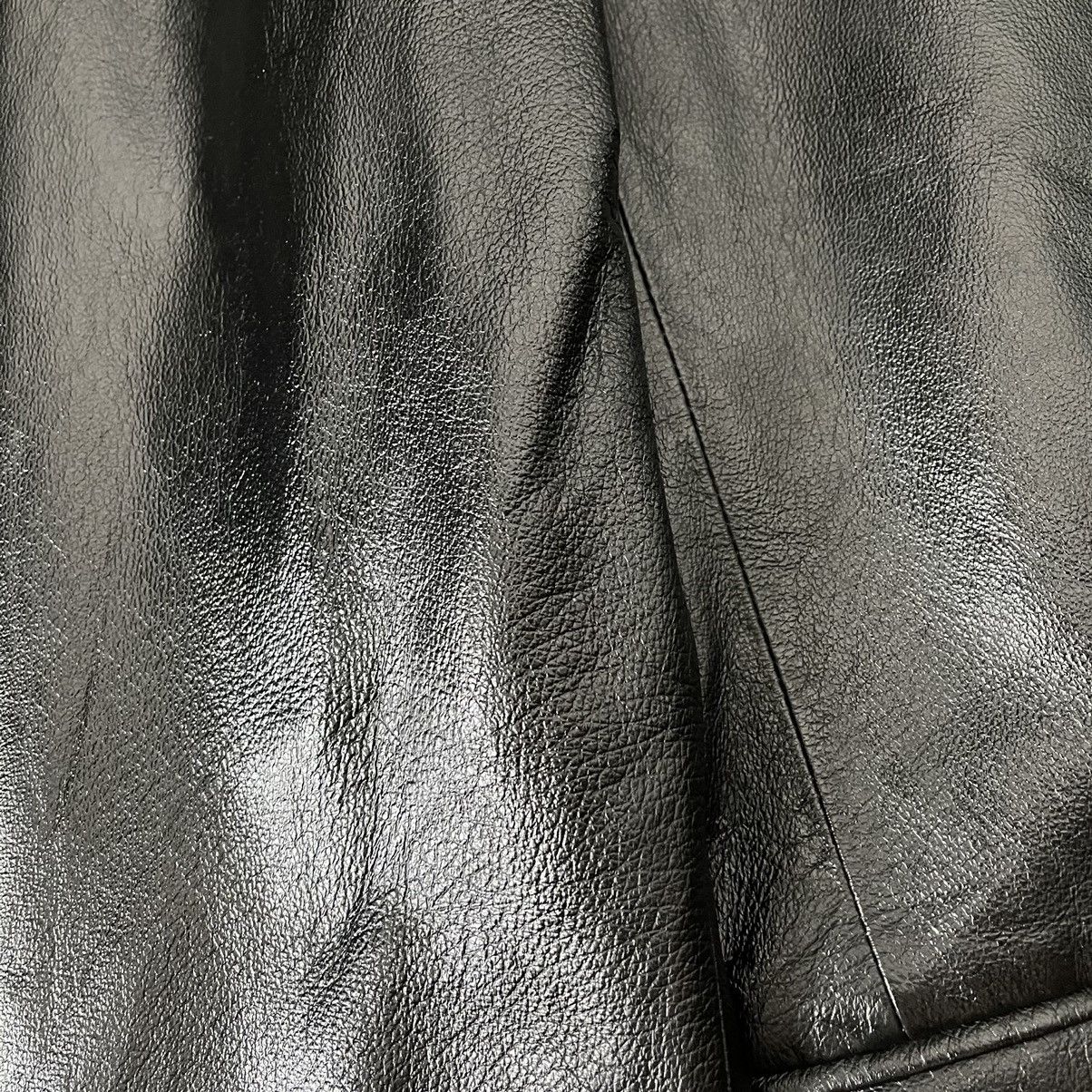 Designer Valentino Paris 90s Real Genuine Leather Blazer Suit Jacket Size 50R - 4 Thumbnail