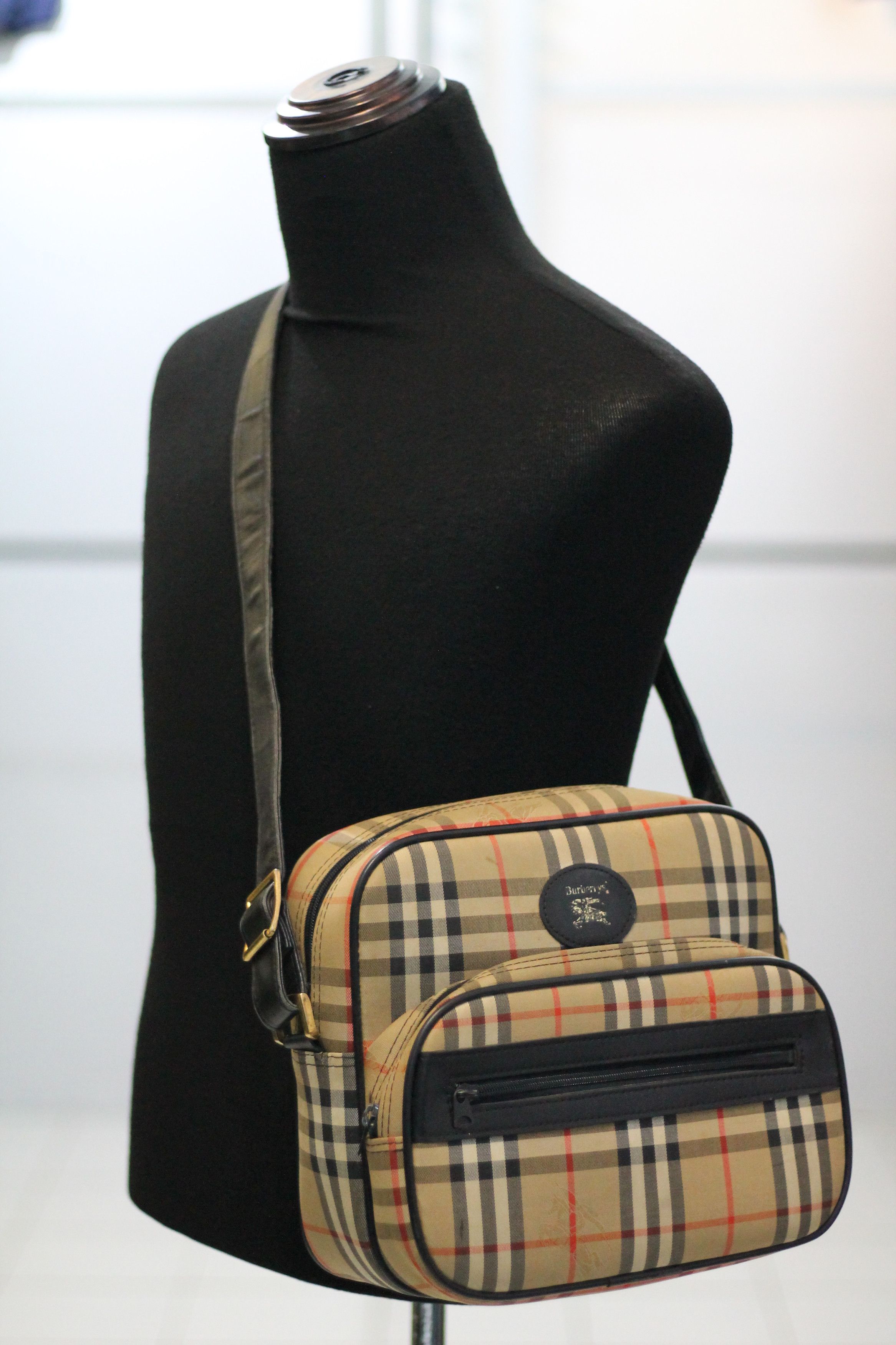 Burberry × Vintage Vintage BURBERRYS Nova Check Boston Bag