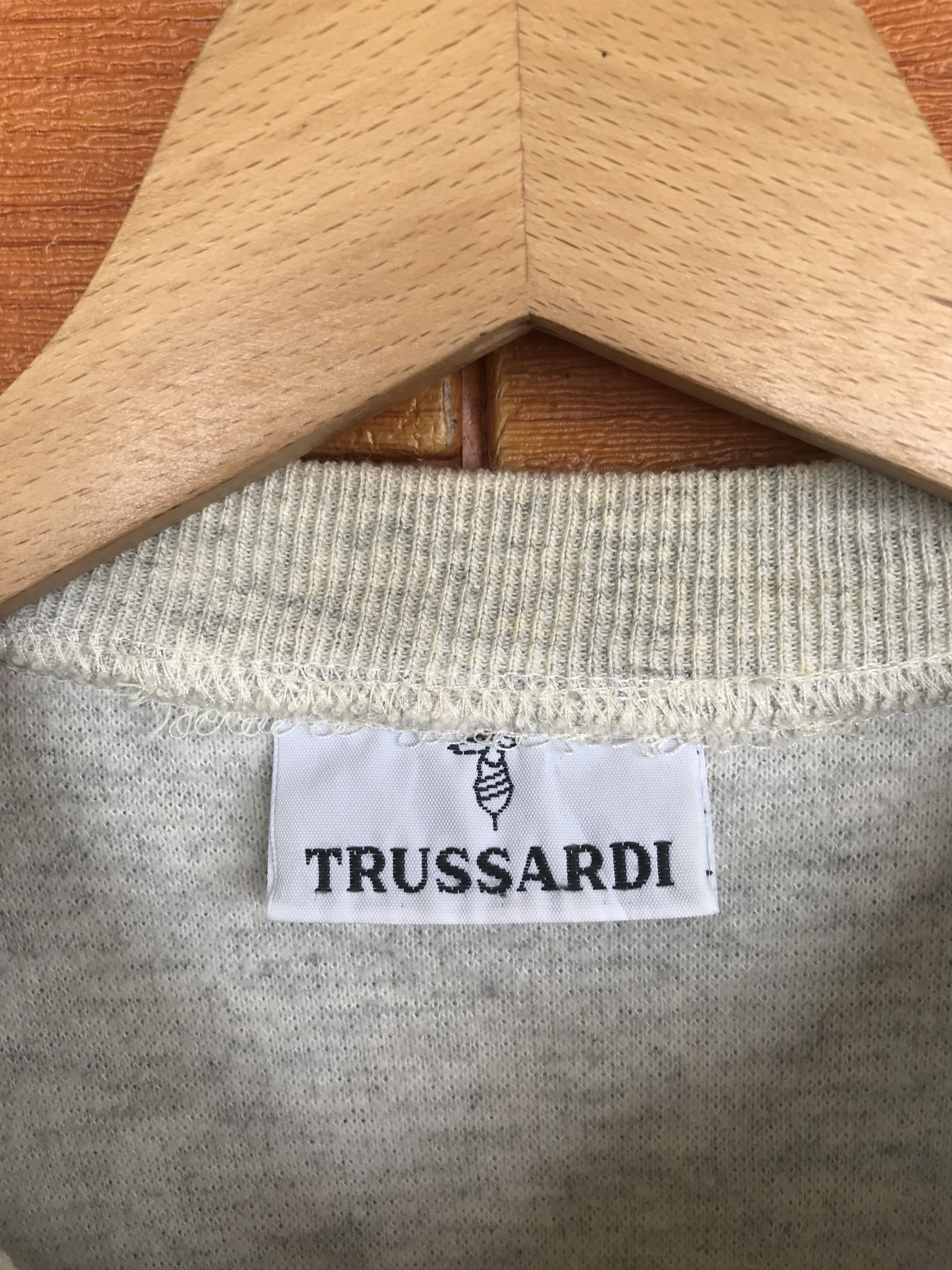 Trussardi Vintage 90s TRUSSARDI Spell Out Embroidered Sweatshirt Size US M / EU 48-50 / 2 - 3 Thumbnail