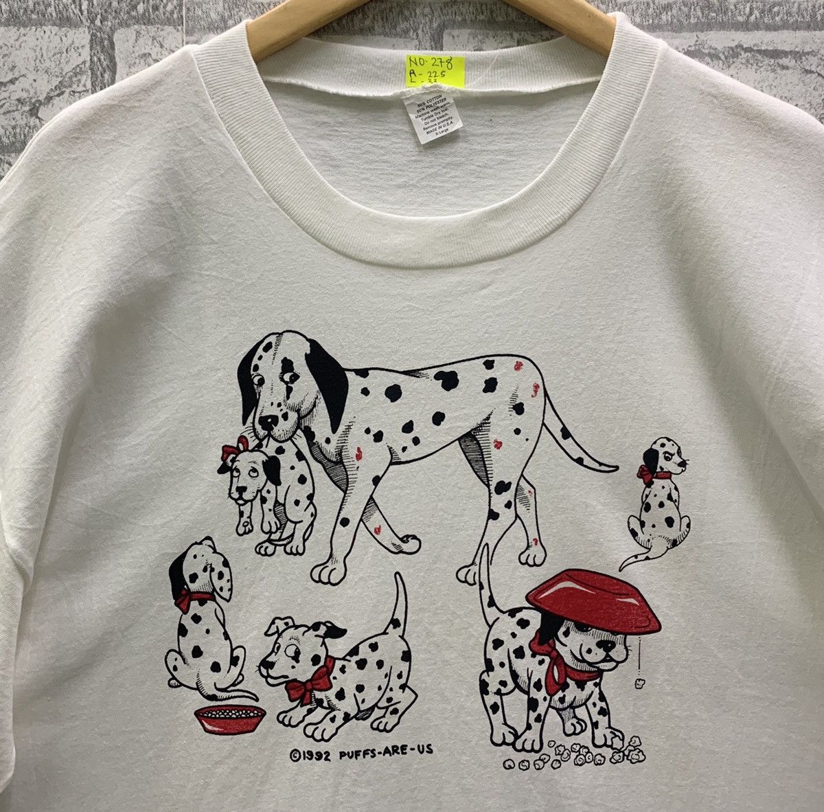 Vintage Vintage 1992 Puffs-Are-Us Dalmatian T-shirts Size US XL / EU 56 / 4 - 4 Thumbnail