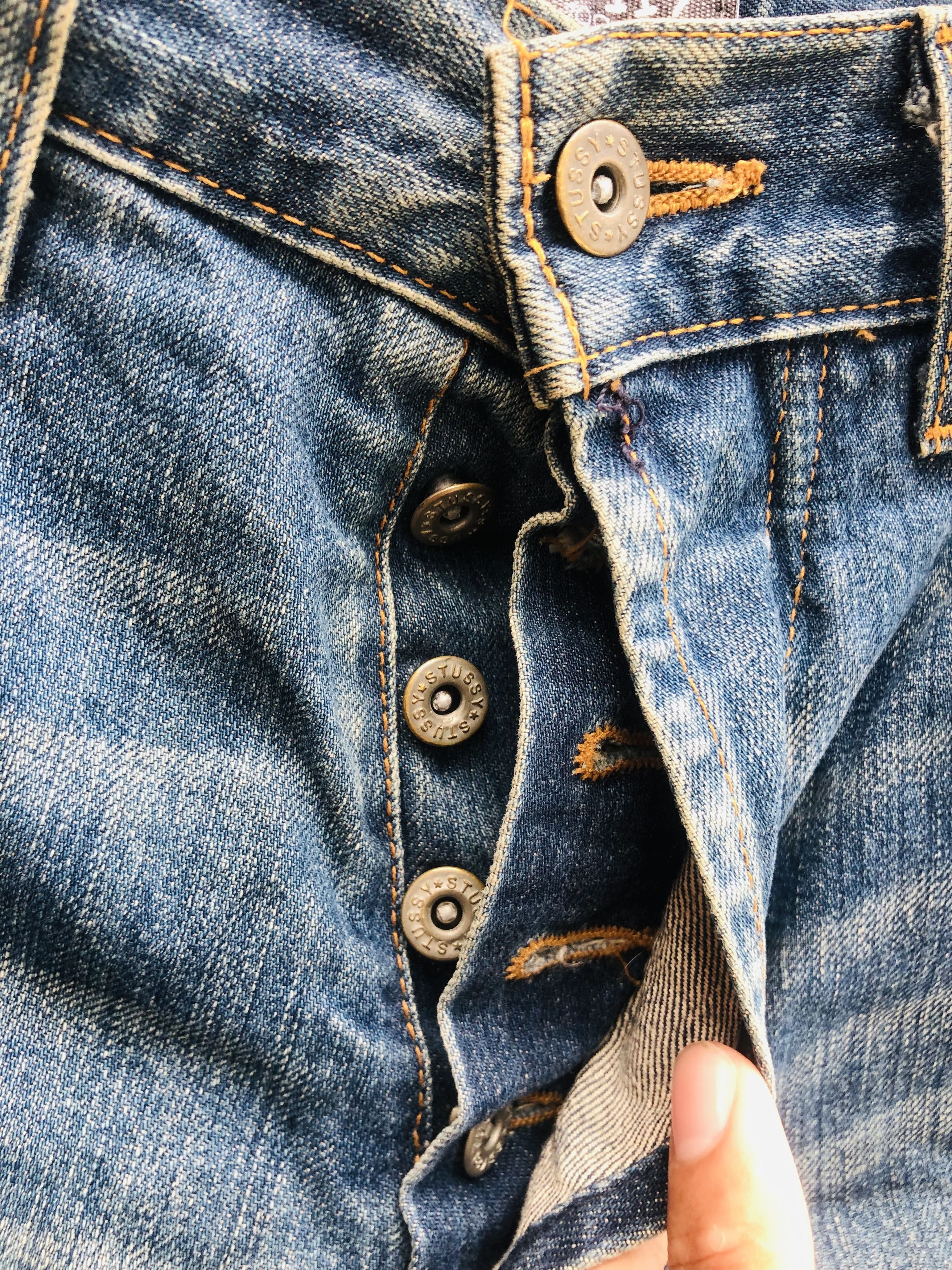Japanese Brand × Stussy Vintage Stussy Distressed Travis Scott Fashion Style Size US 32 / EU 48 - 10 Thumbnail