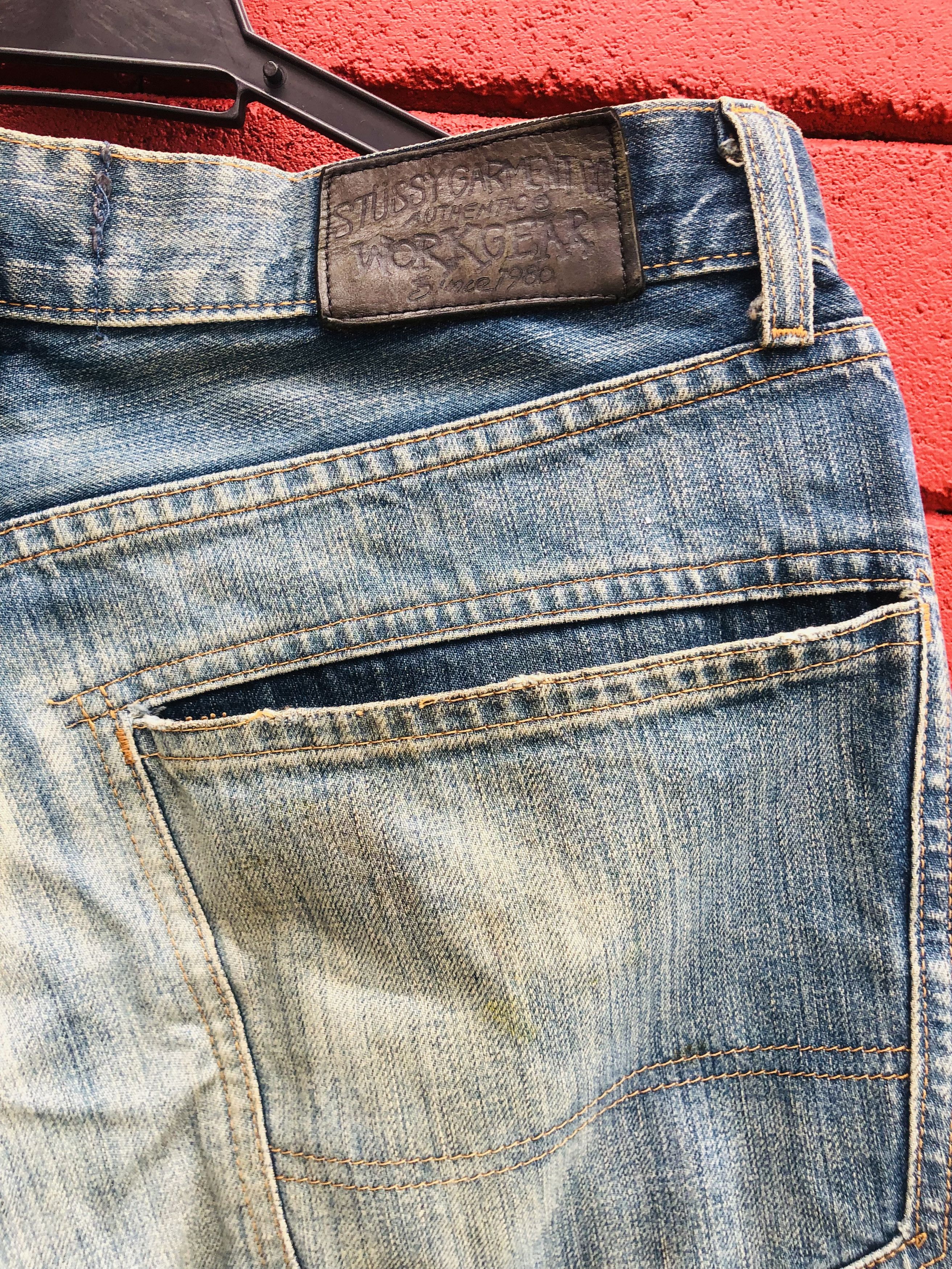 Japanese Brand × Stussy Vintage Stussy Distressed Travis Scott Fashion Style Size US 32 / EU 48 - 7 Thumbnail