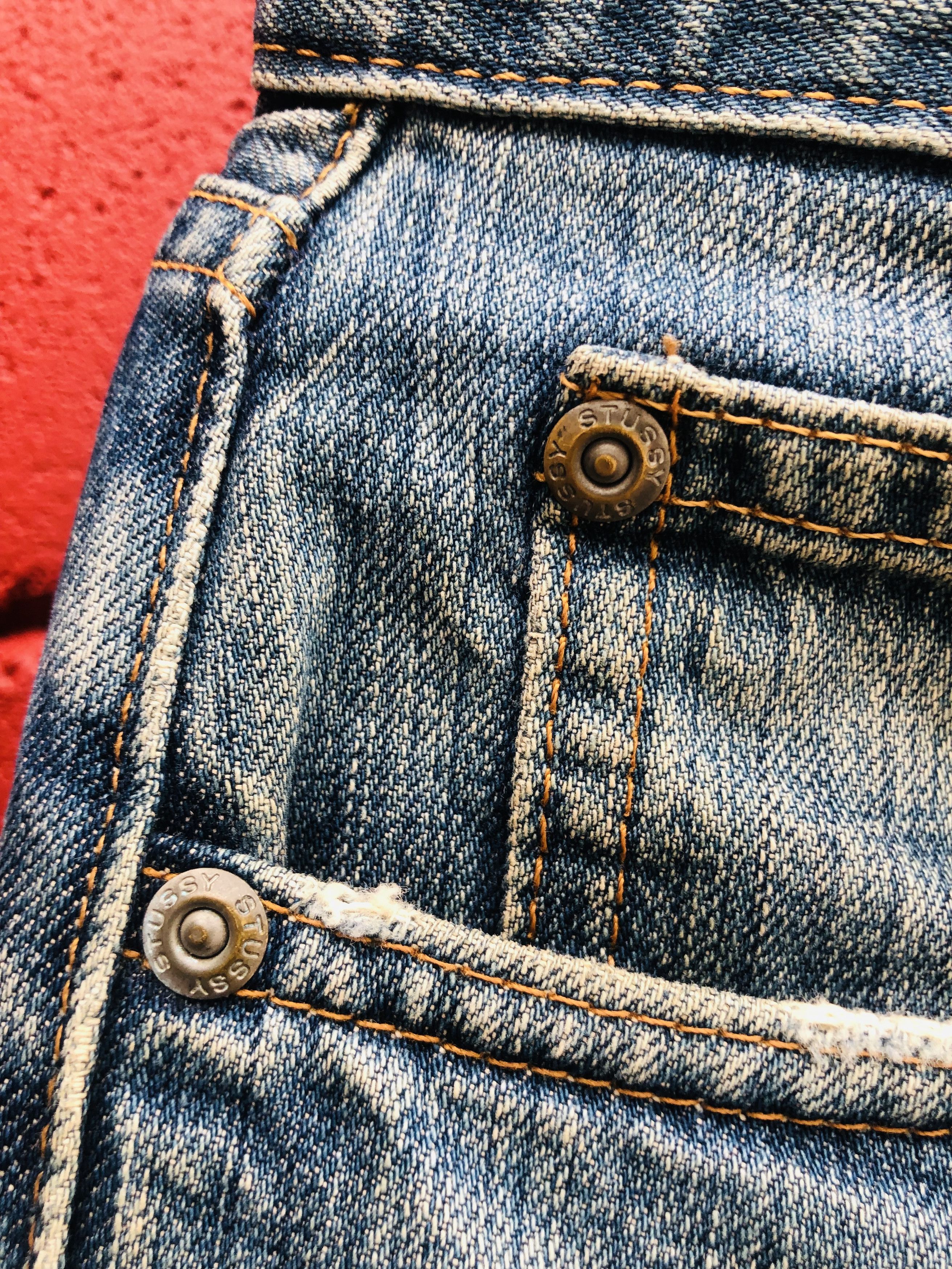 Japanese Brand × Stussy Vintage Stussy Distressed Travis Scott Fashion Style Size US 32 / EU 48 - 9 Thumbnail