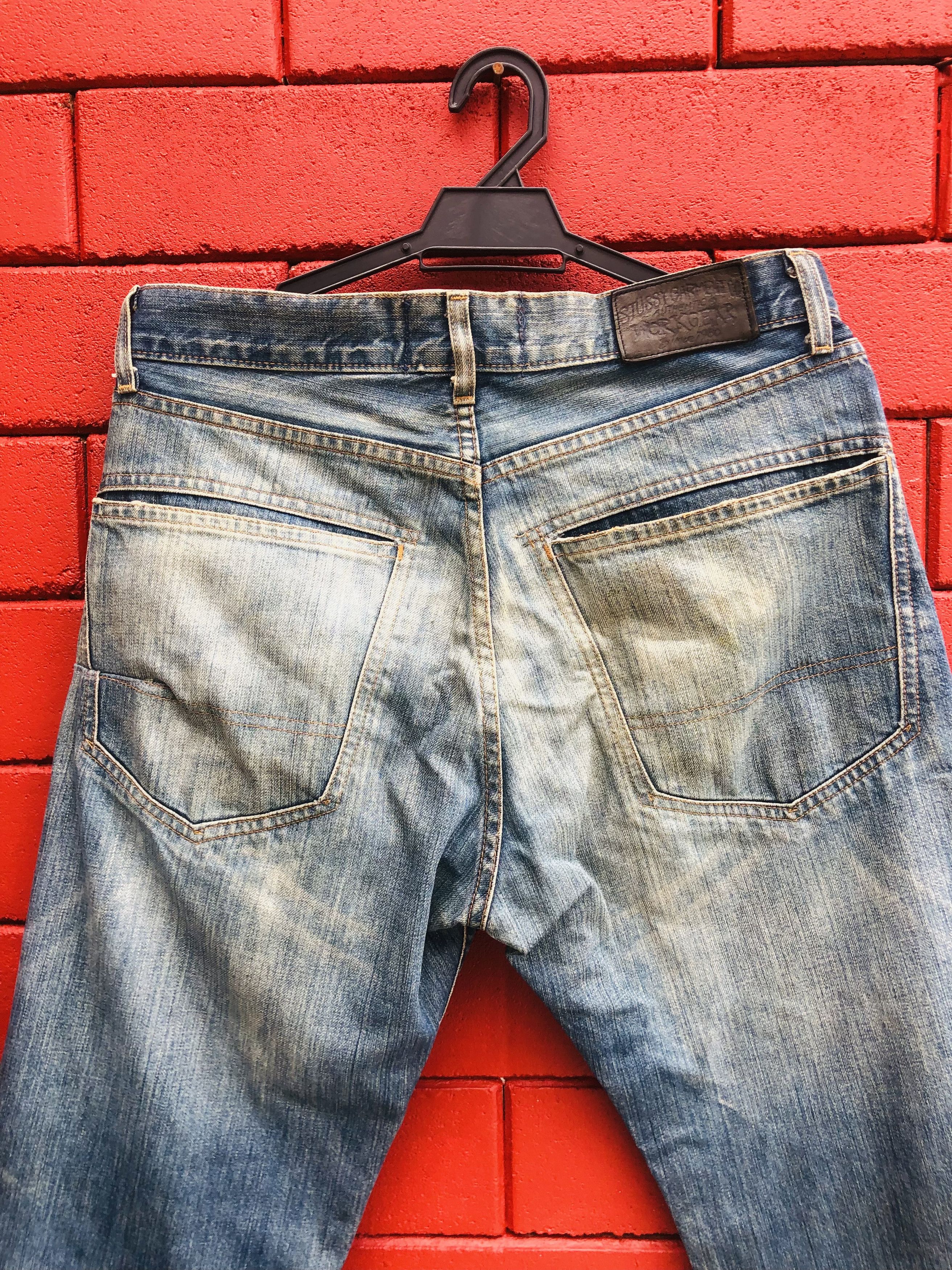 Japanese Brand × Stussy Vintage Stussy Distressed Travis Scott Fashion Style Size US 32 / EU 48 - 4 Thumbnail