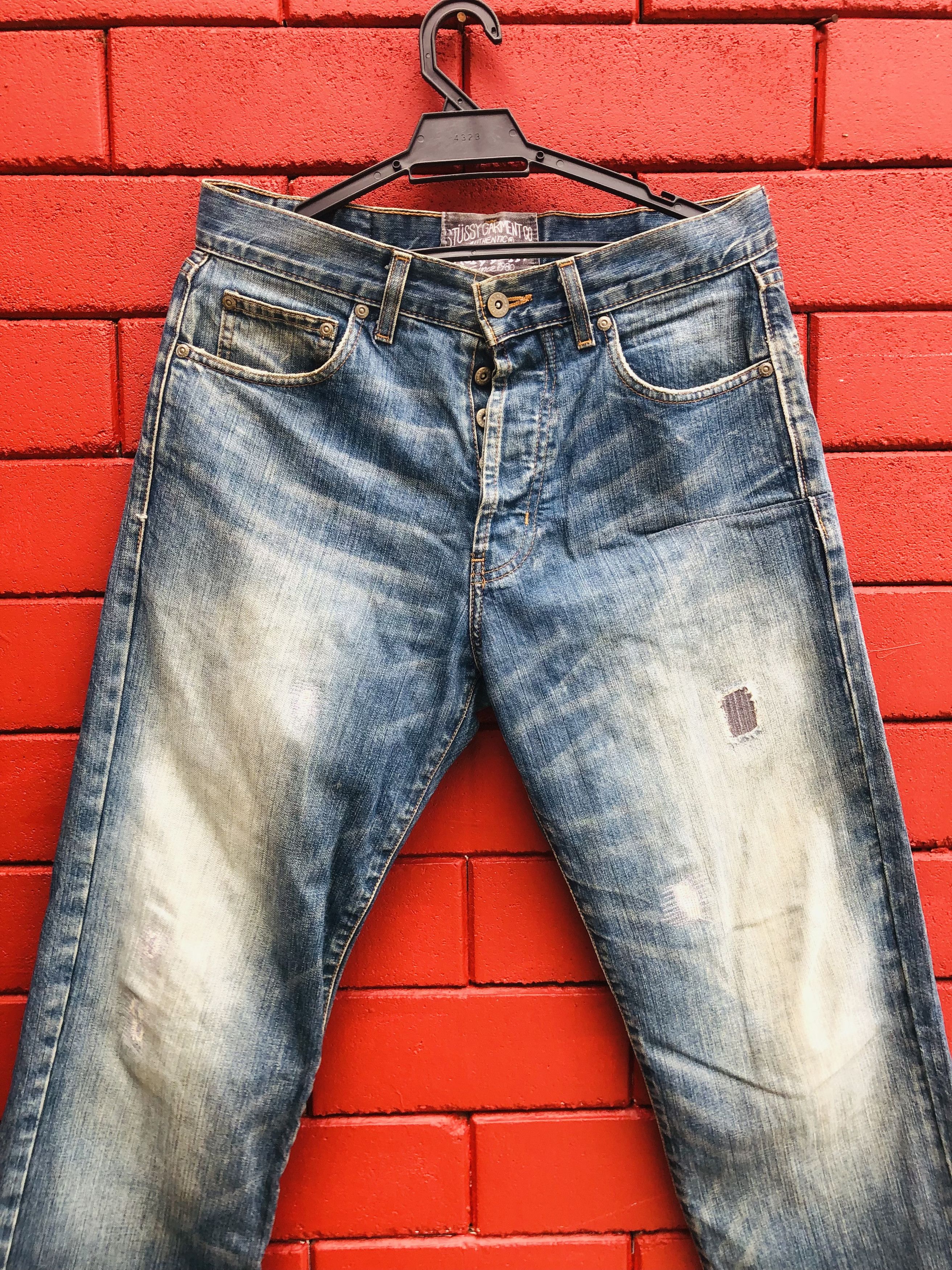 Japanese Brand × Stussy Vintage Stussy Distressed Travis Scott Fashion Style Size US 32 / EU 48 - 3 Thumbnail