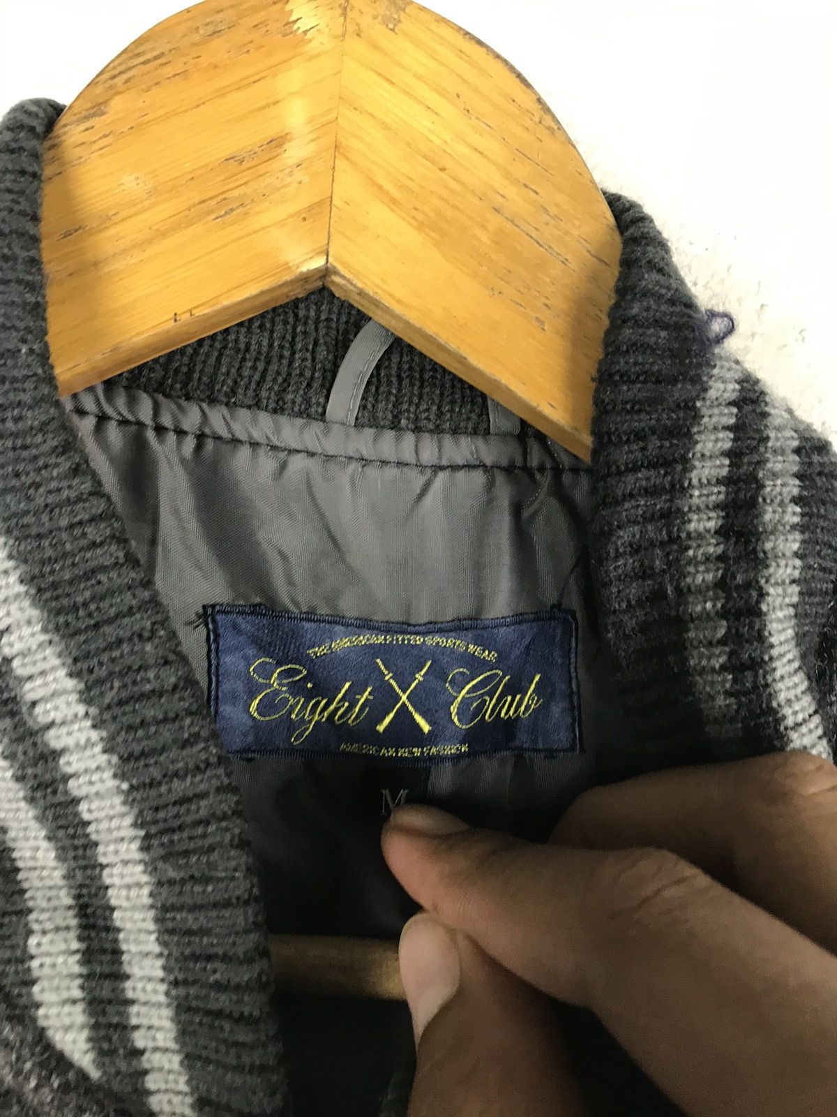 Vintage EIGHT CLUB VARSITY JACKET STYLE WOOL FABRIC Size US M / EU 48-50 / 2 - 7 Thumbnail