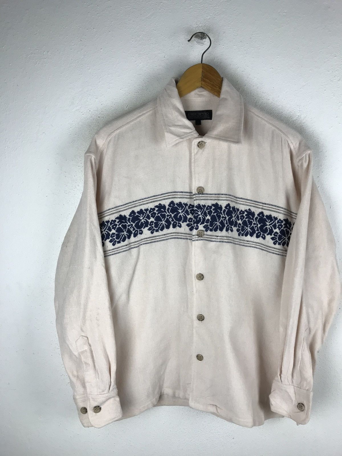 Japanese Brand RECIPRO BUTTON UPS JACKET SURF STYLE Size US M / EU 48-50 / 2 - 4 Thumbnail